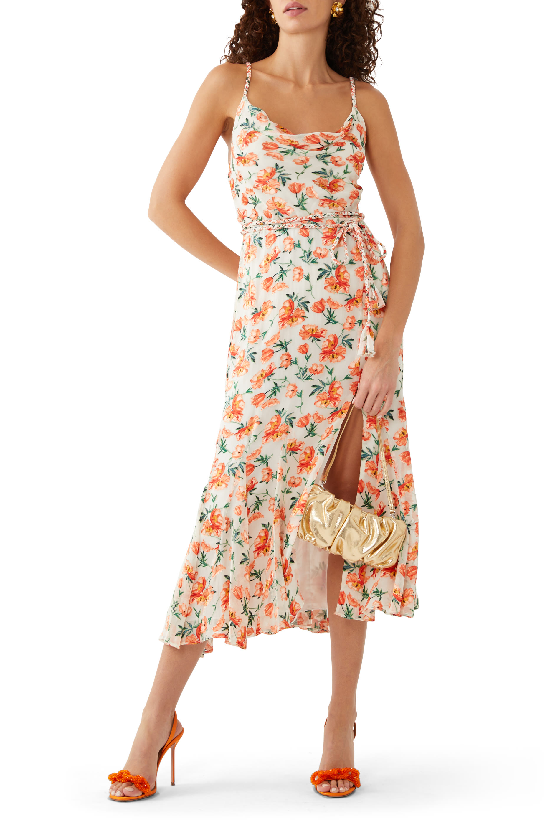 فستان ليسا غوديت متوسط الطول بياقة كاو