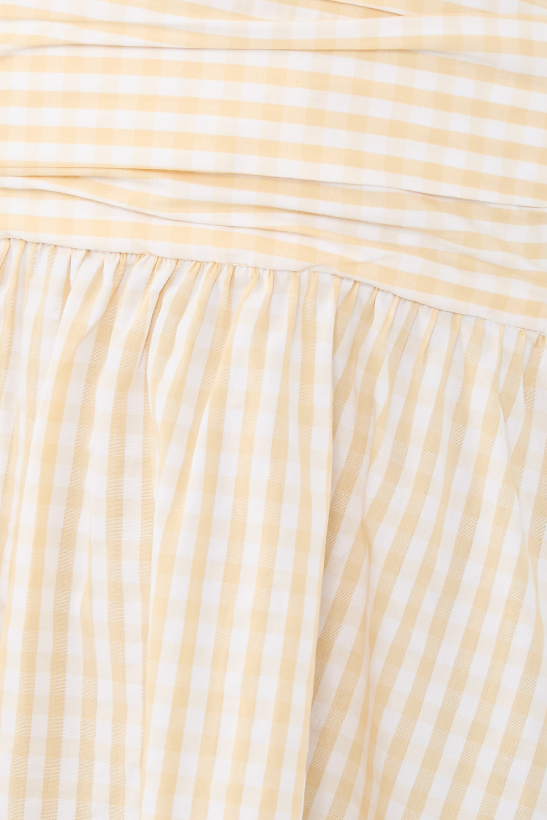 فستان ليدو طويل بنقشة مربعات بلون أصفر