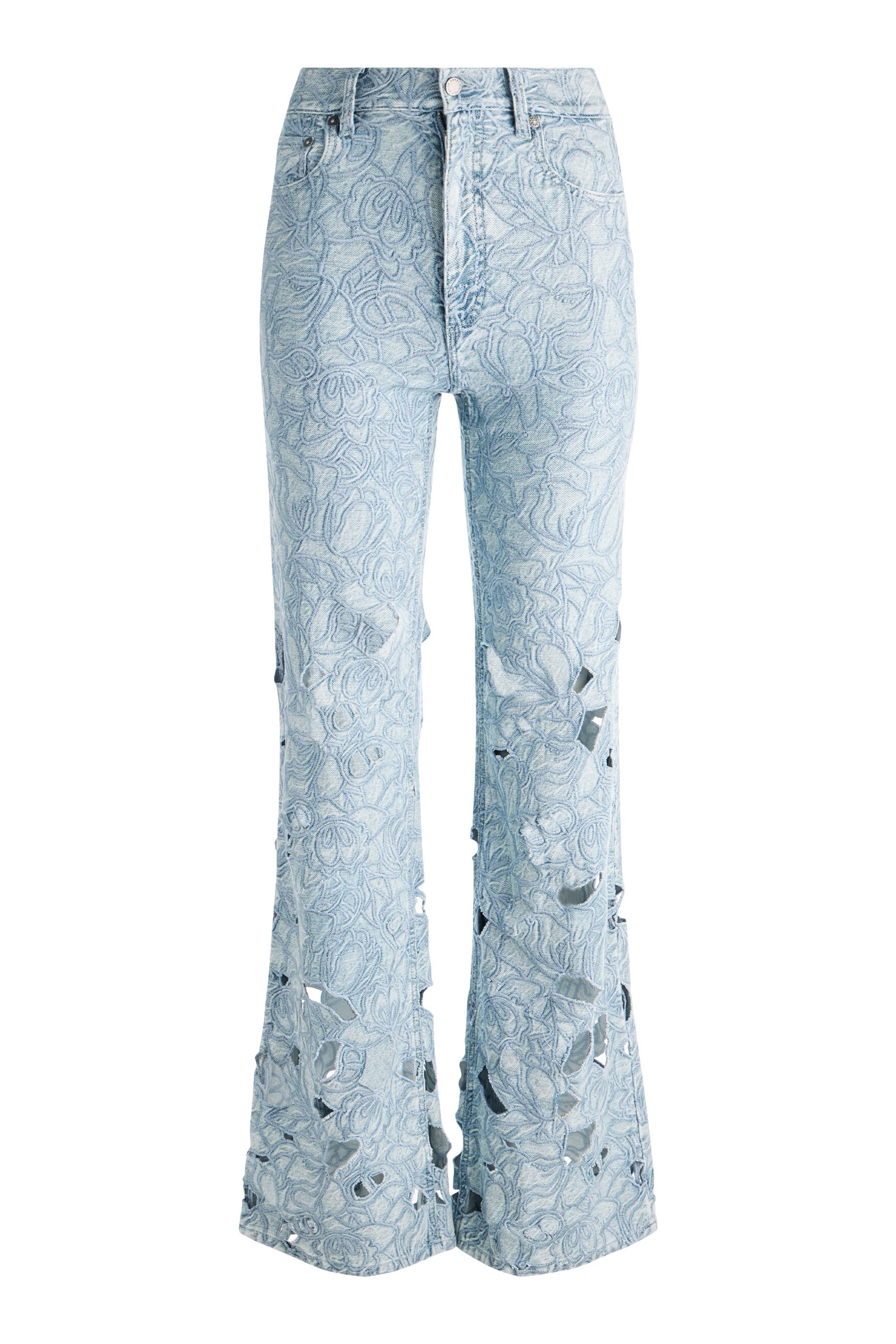 بنطال جينز شيك مقطوع بليزر