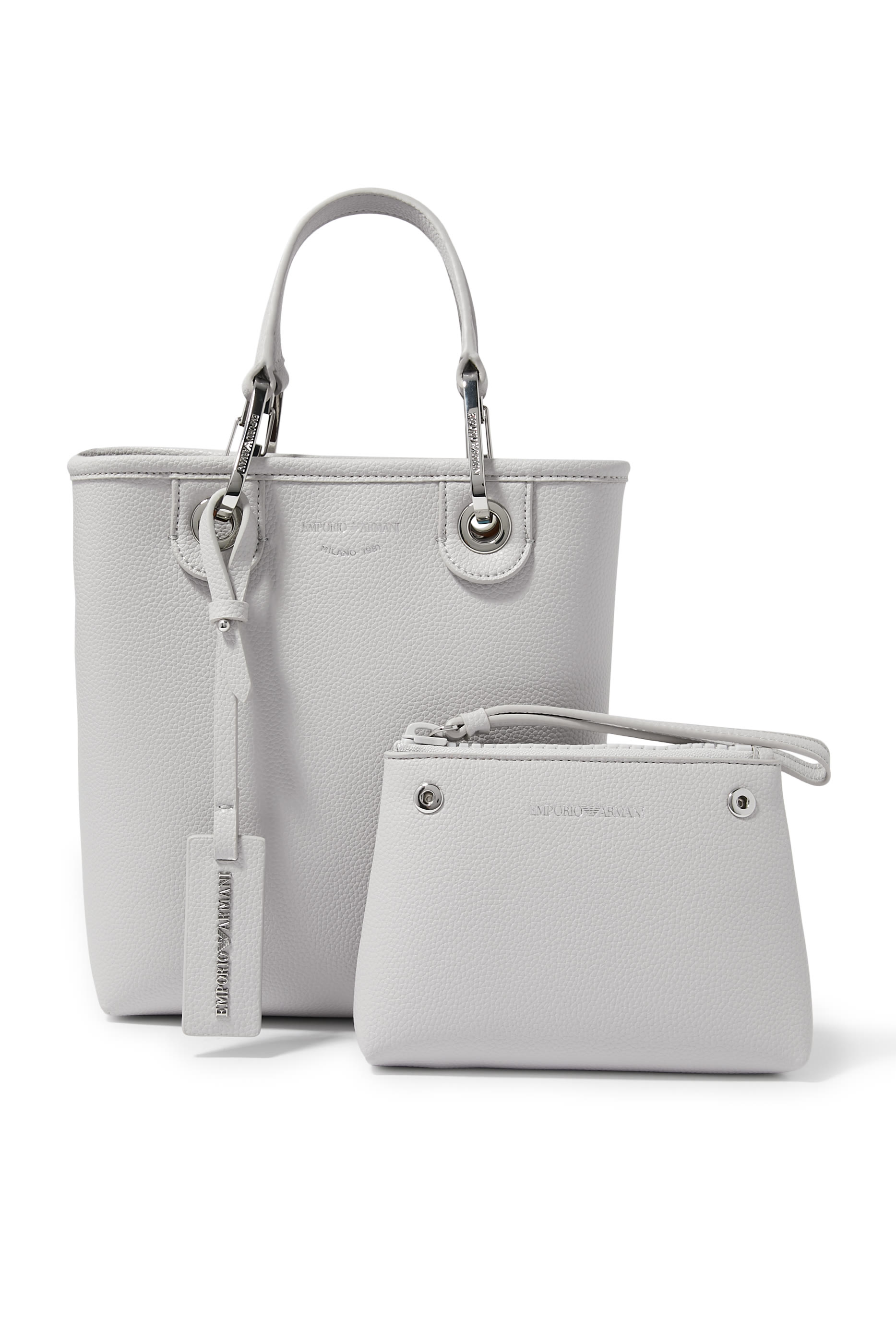 حقيبة يد ماي إي أي بتصميم عمودي بنقشة جلد الغزال