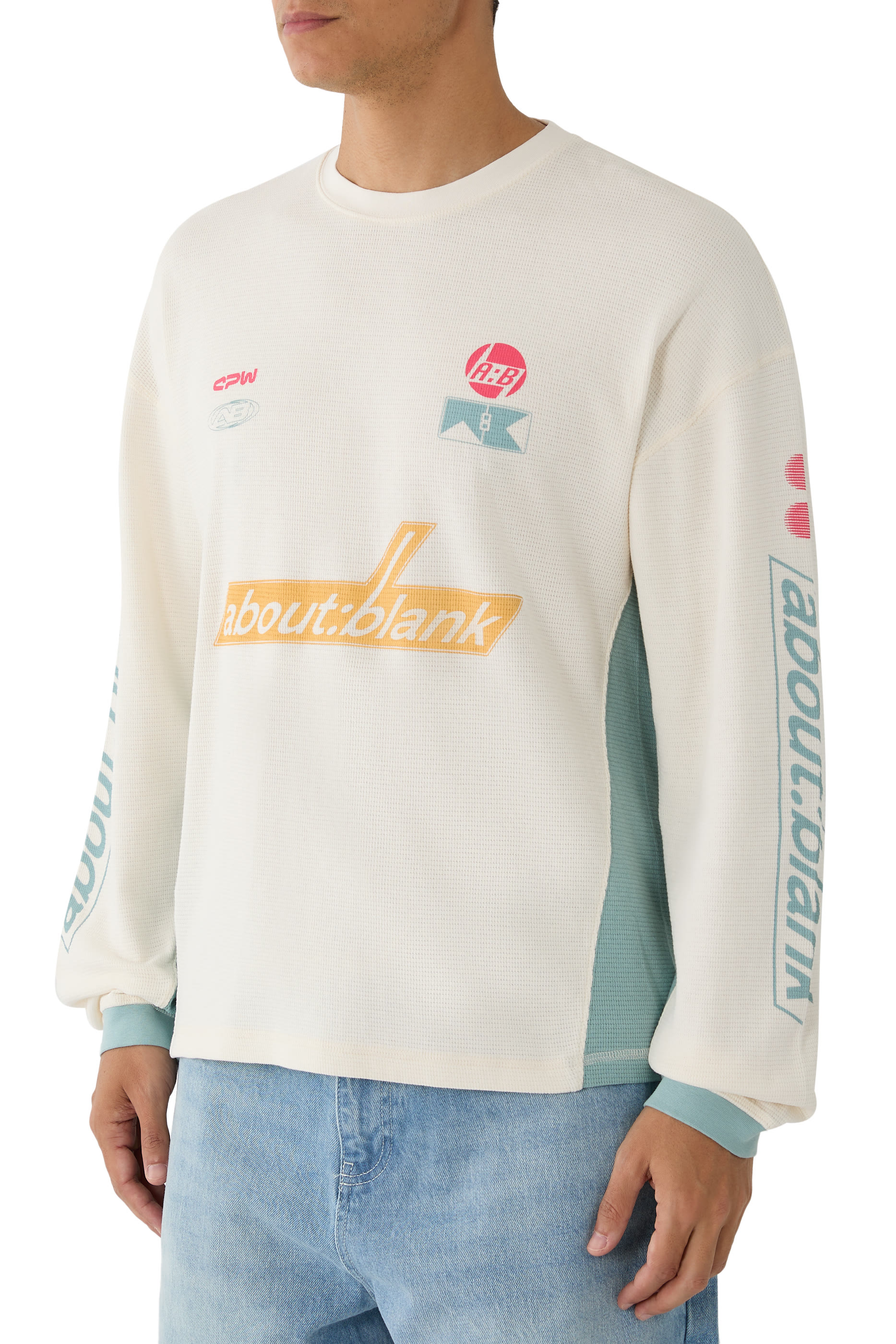 تيشيرت بطبعة سلالوم غرافيكية وافل