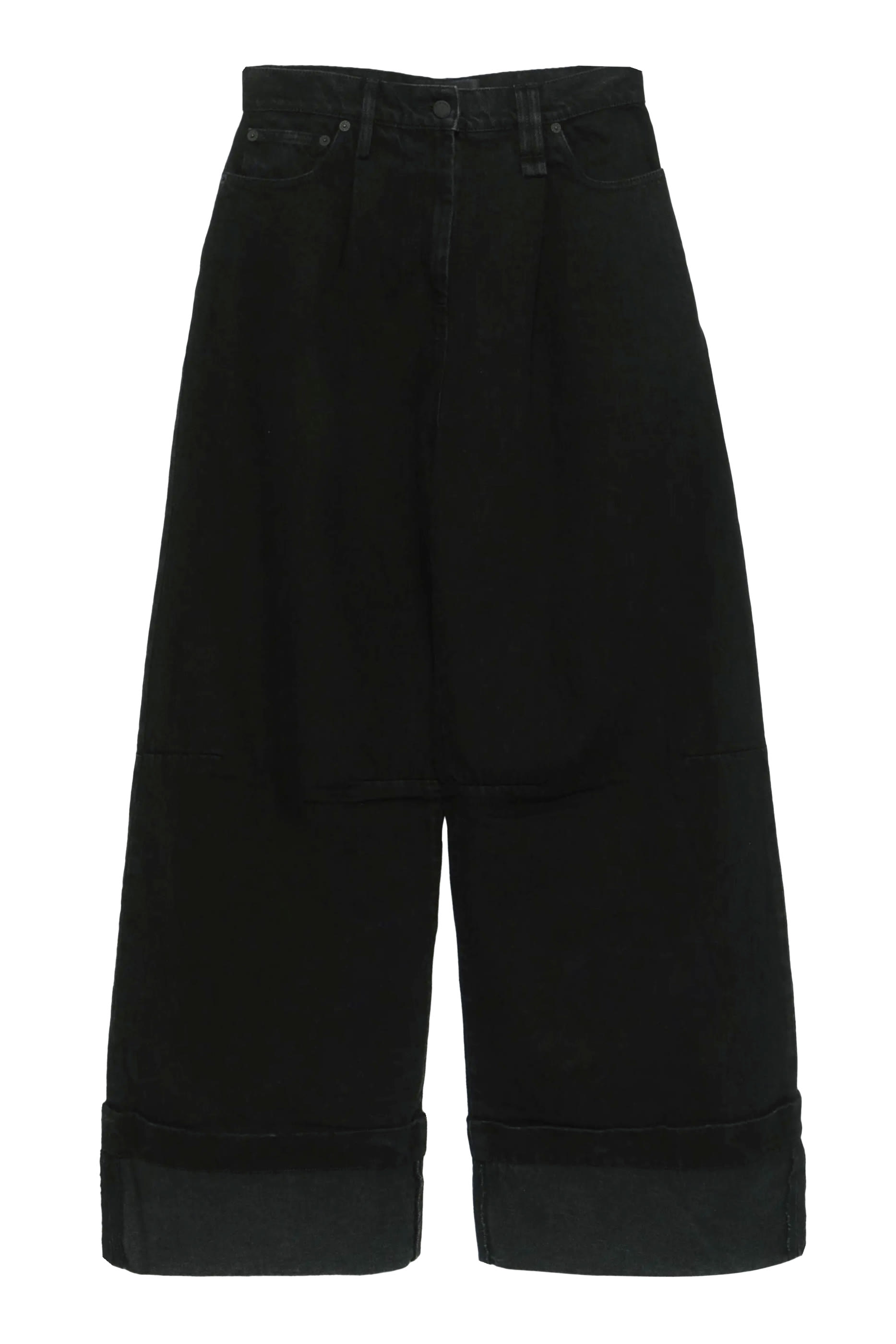 بنطال جينز بادل بقصة ساق واسعة