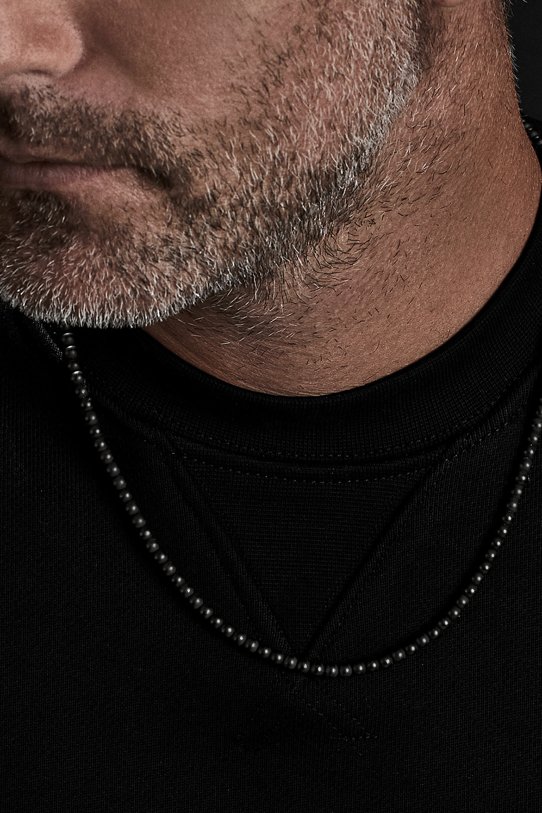 قلادة خرز بتصميم مسبحة، عقيق وفضة إسترلينية