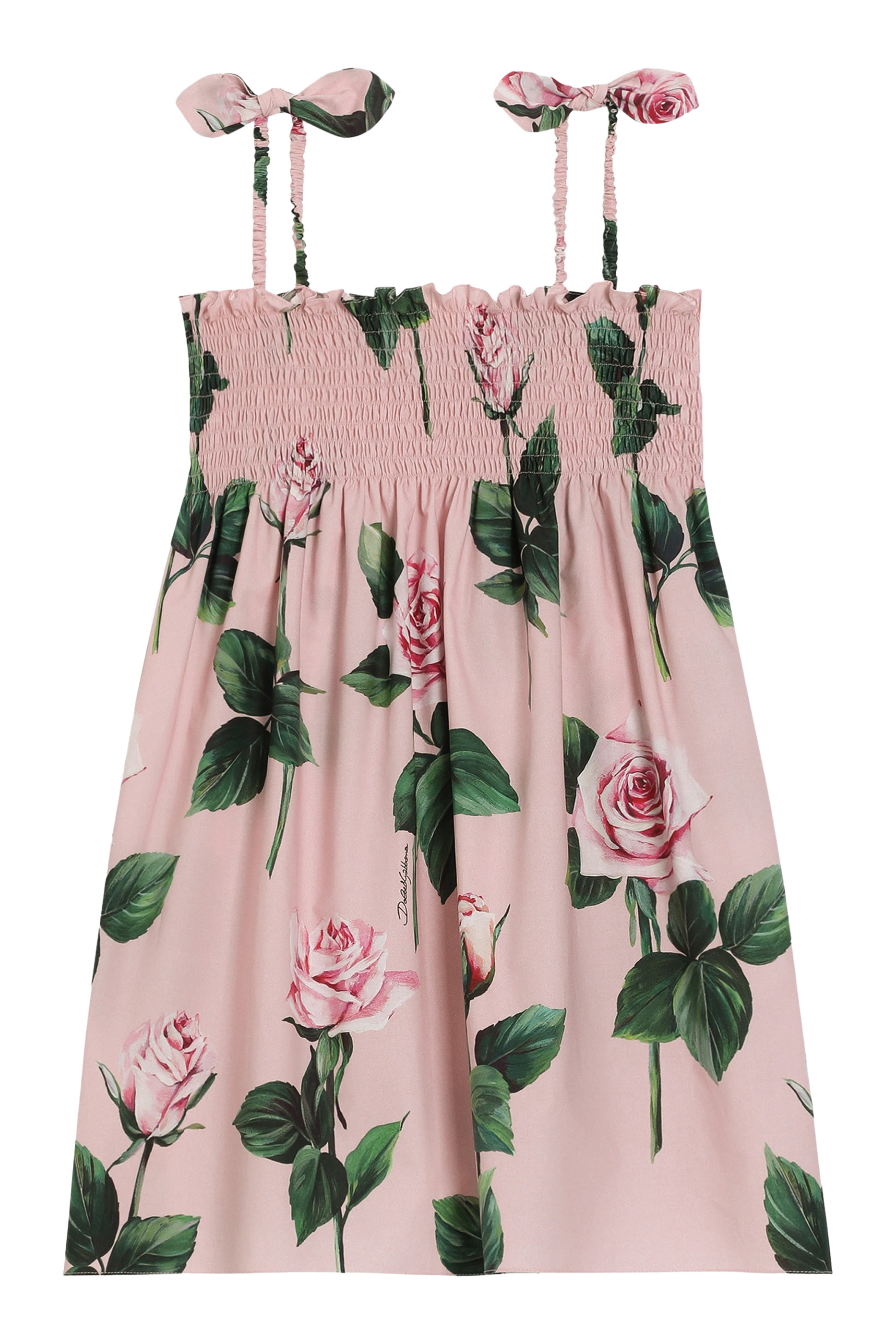 فستان بطبعة زهور بوبلين للأطفال