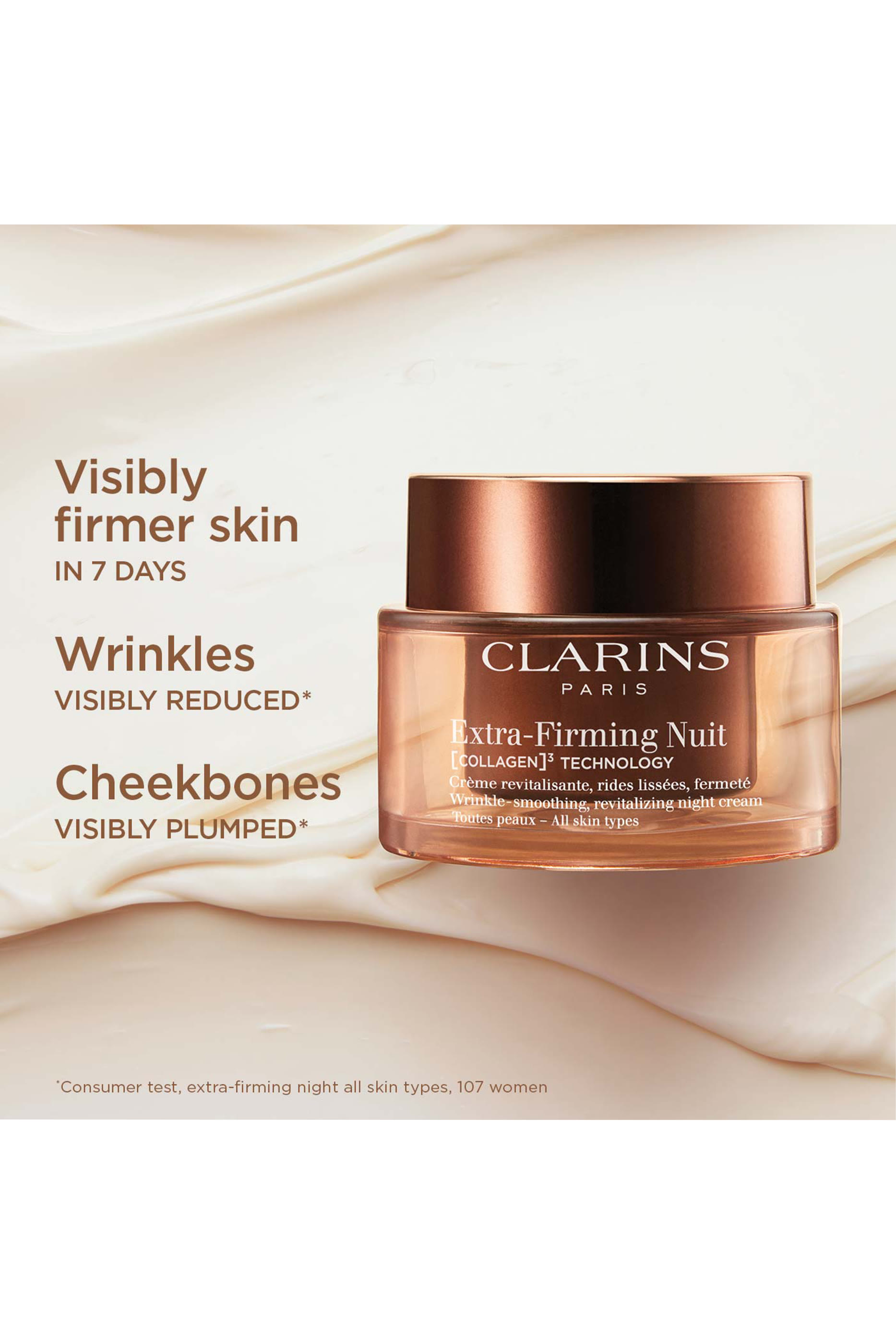 عبوة إعادة ملء كريم ليلي إكسترا فيرمينج لجميع أنواع البشرة