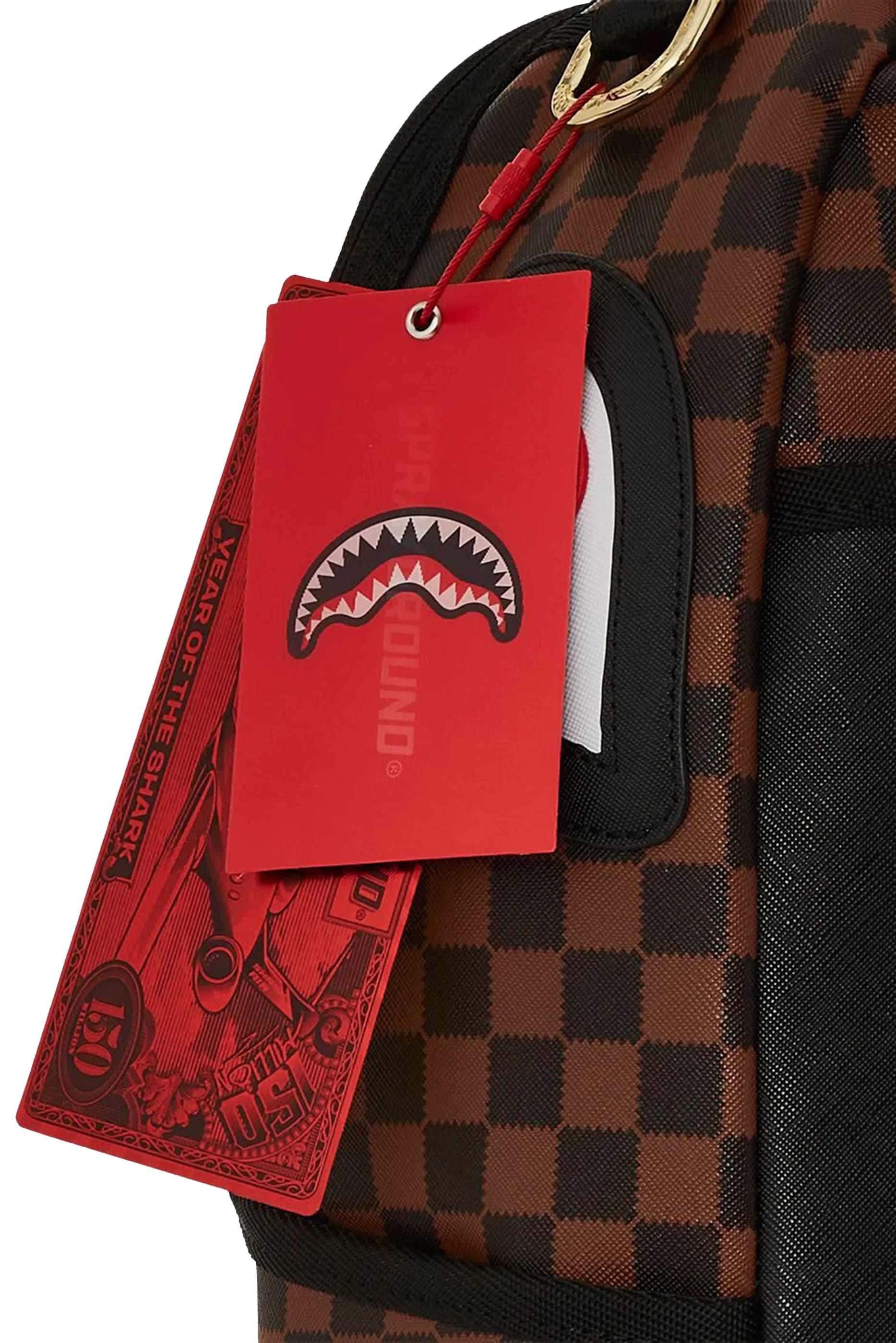 حقيبة ظهر بنقشة قرش قماش قنب للأطفال