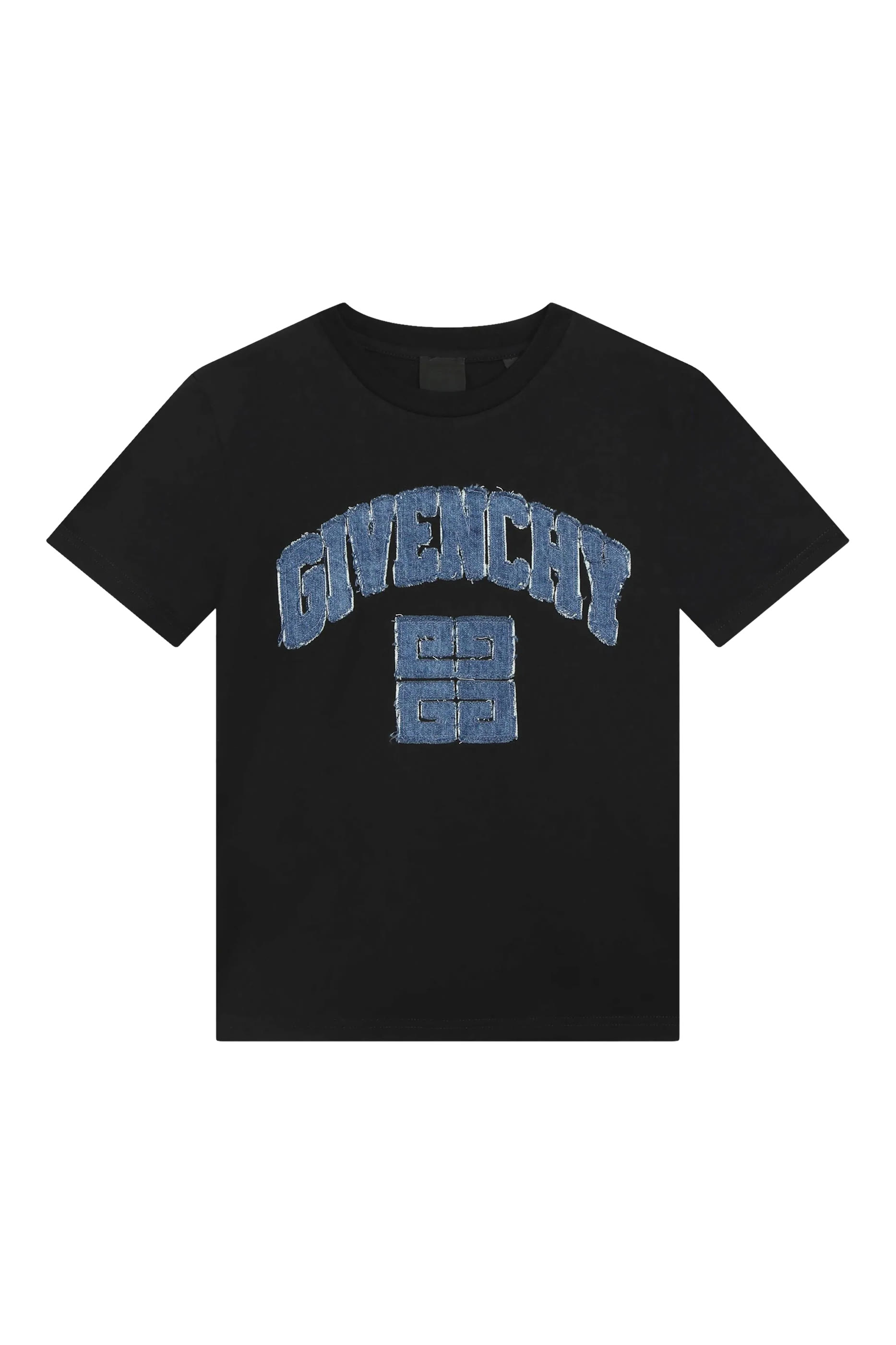 تيشيرت بطبعات شعارالماركة وشعار 4 جي دنيم للأطفال