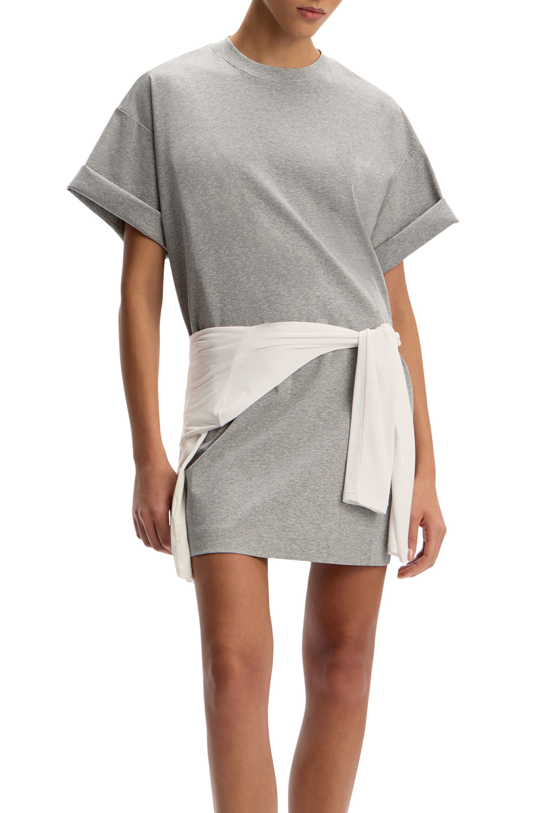 فستان بنمط تيشيرت قطن ممرسر