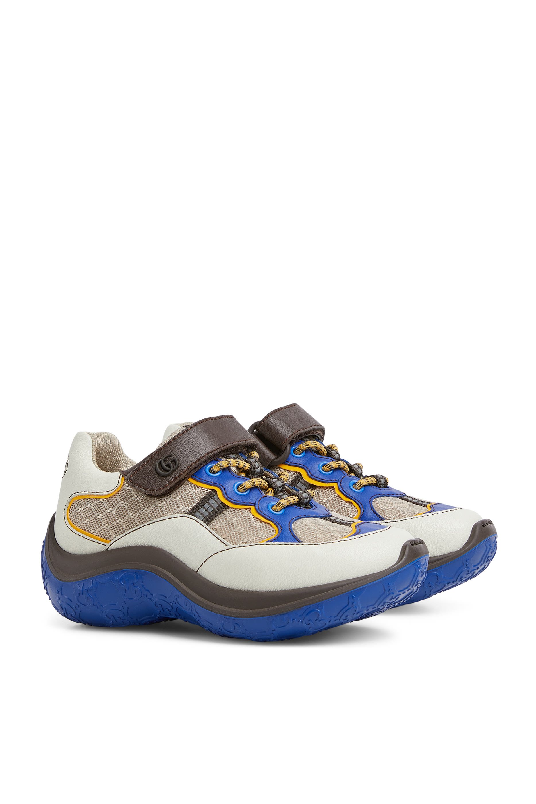 سنيكرز جلد وقماش شبكي للأطفال