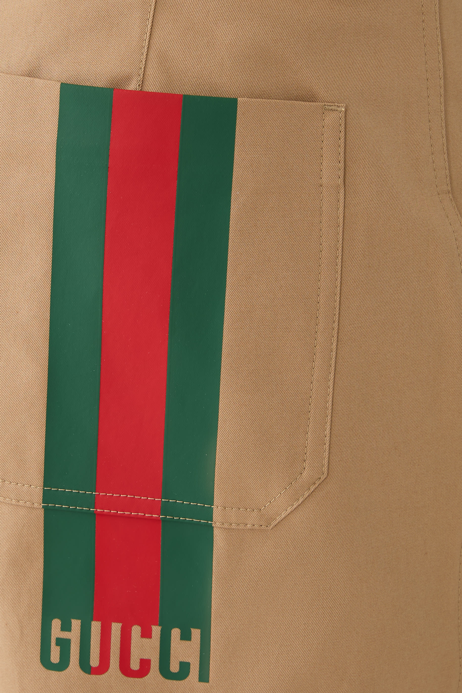 بنطال مضغوط بشريط ويب قطن تويل