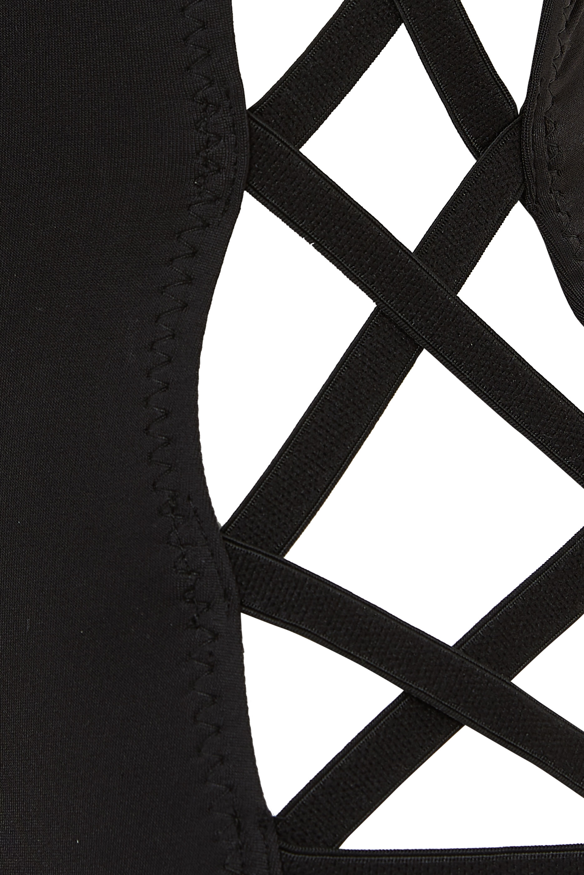 لباس سباحة ميو بكتف مكشوف وفتحات بتصميم حرف X