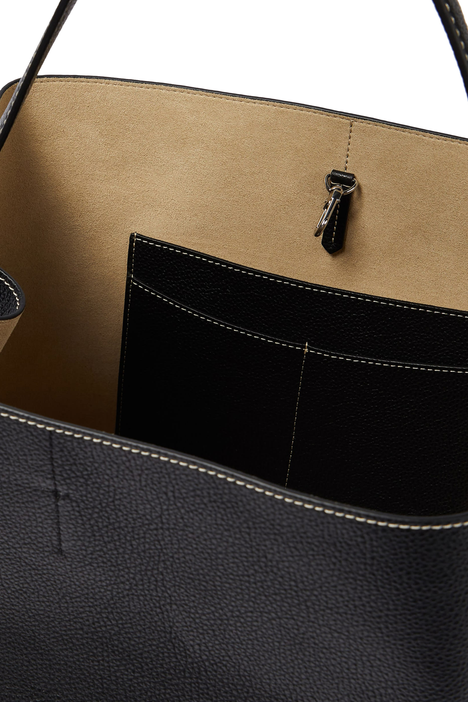 حقيبة يد بحمالة جلد