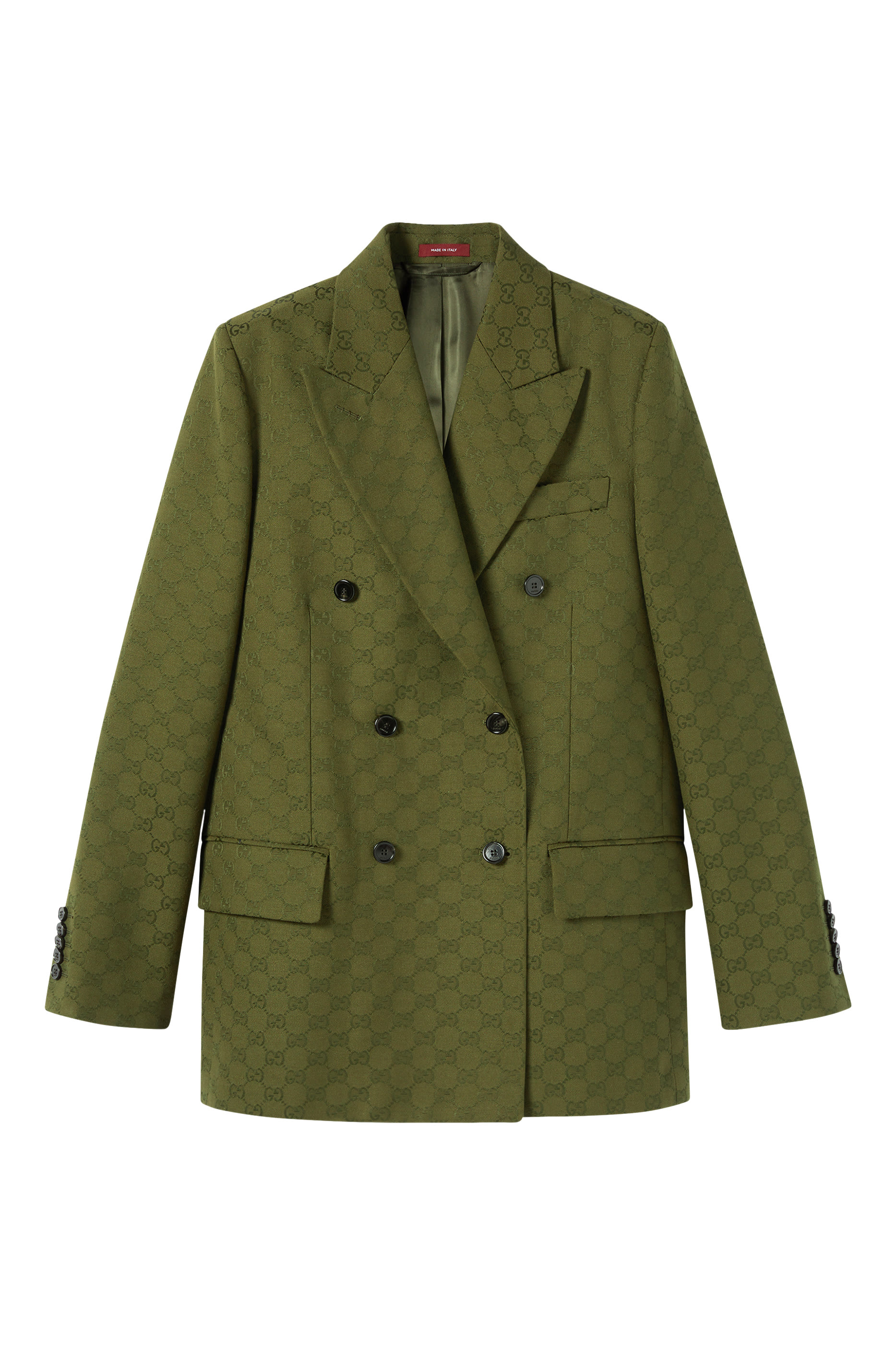 جاكيت قماش قنب بحرفي شعار الماركة