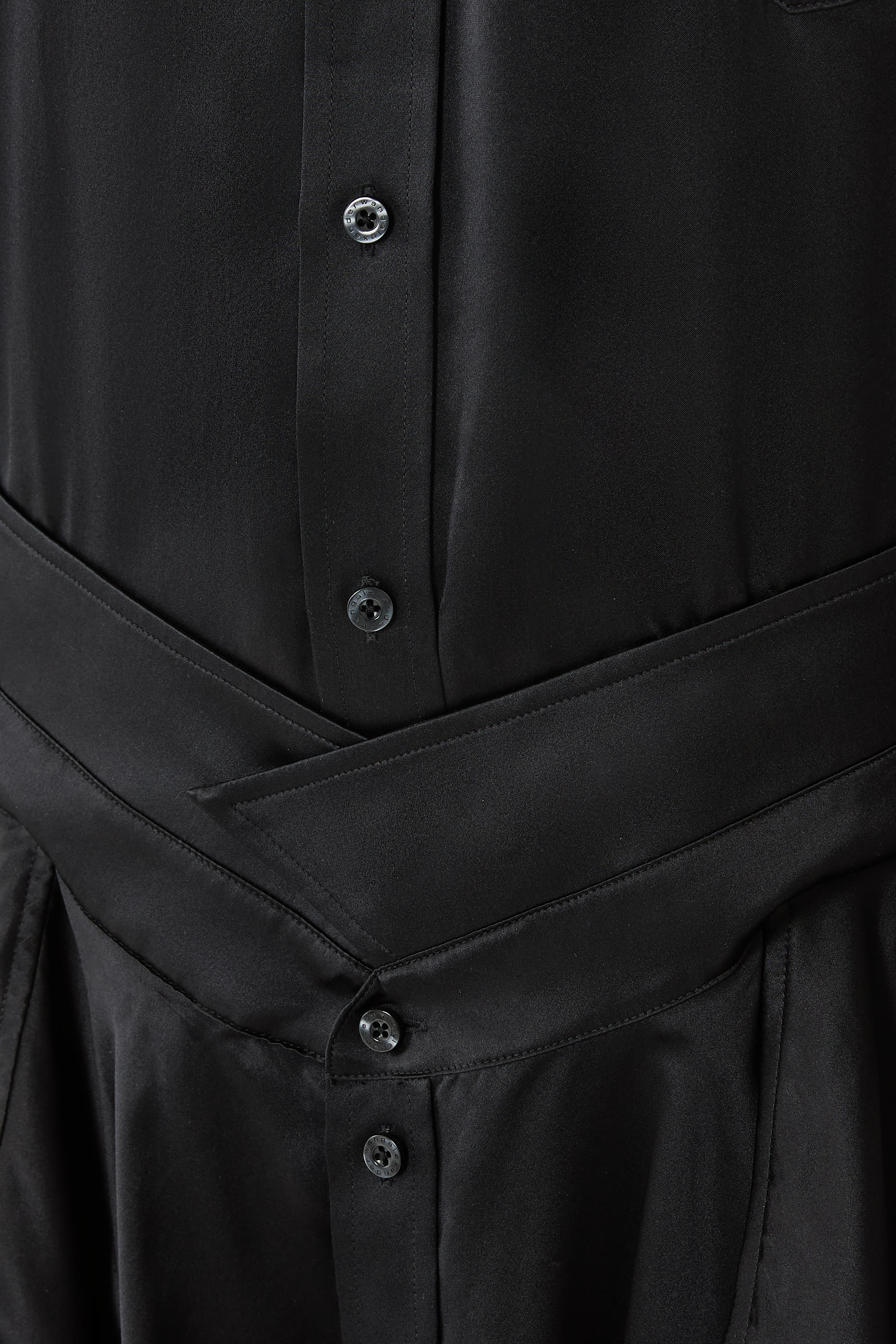 فستان بتصميم قميص مزدوج حرير شارميوز