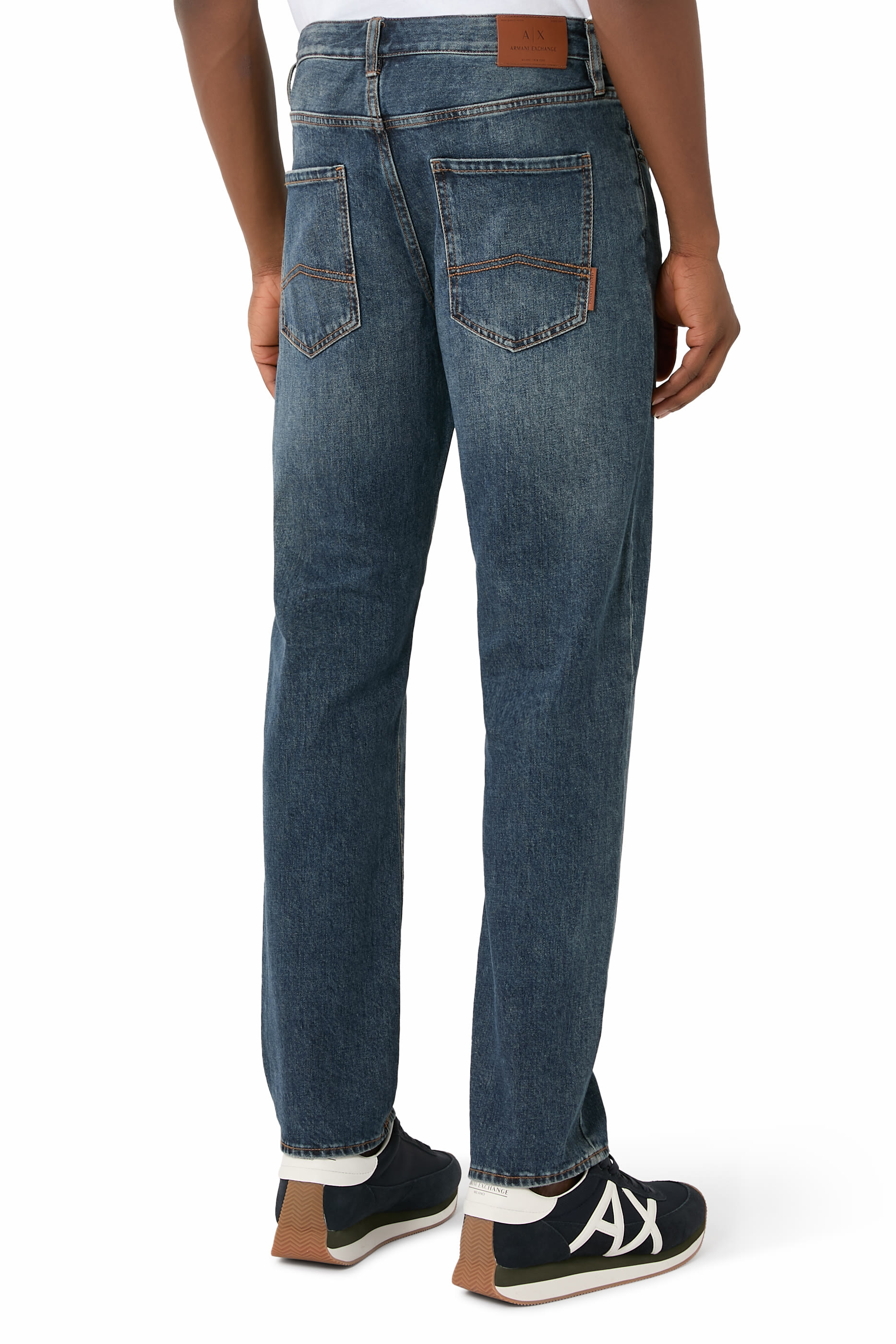 بنطال بقصة ضيقة بخمسة جيوب دنيم