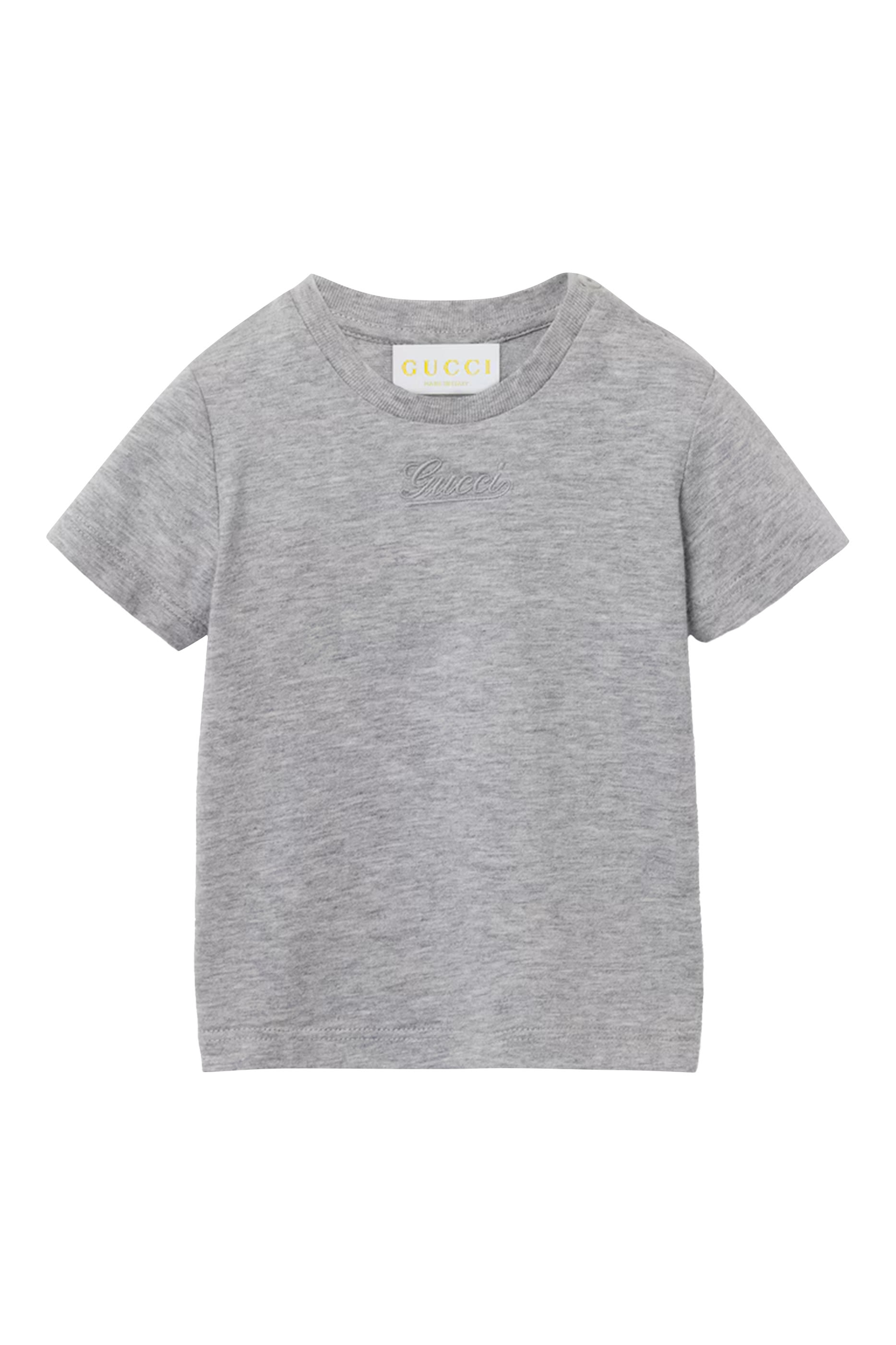 تيشيرت بتطريز شعار الماركة قطن للرضع