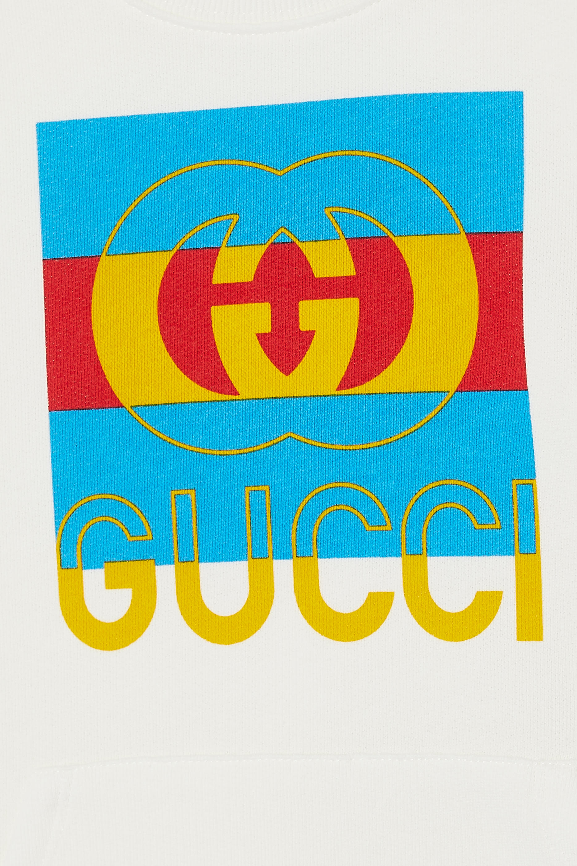 سويت شيرت قطن بارز الملمس بشعار الماركة