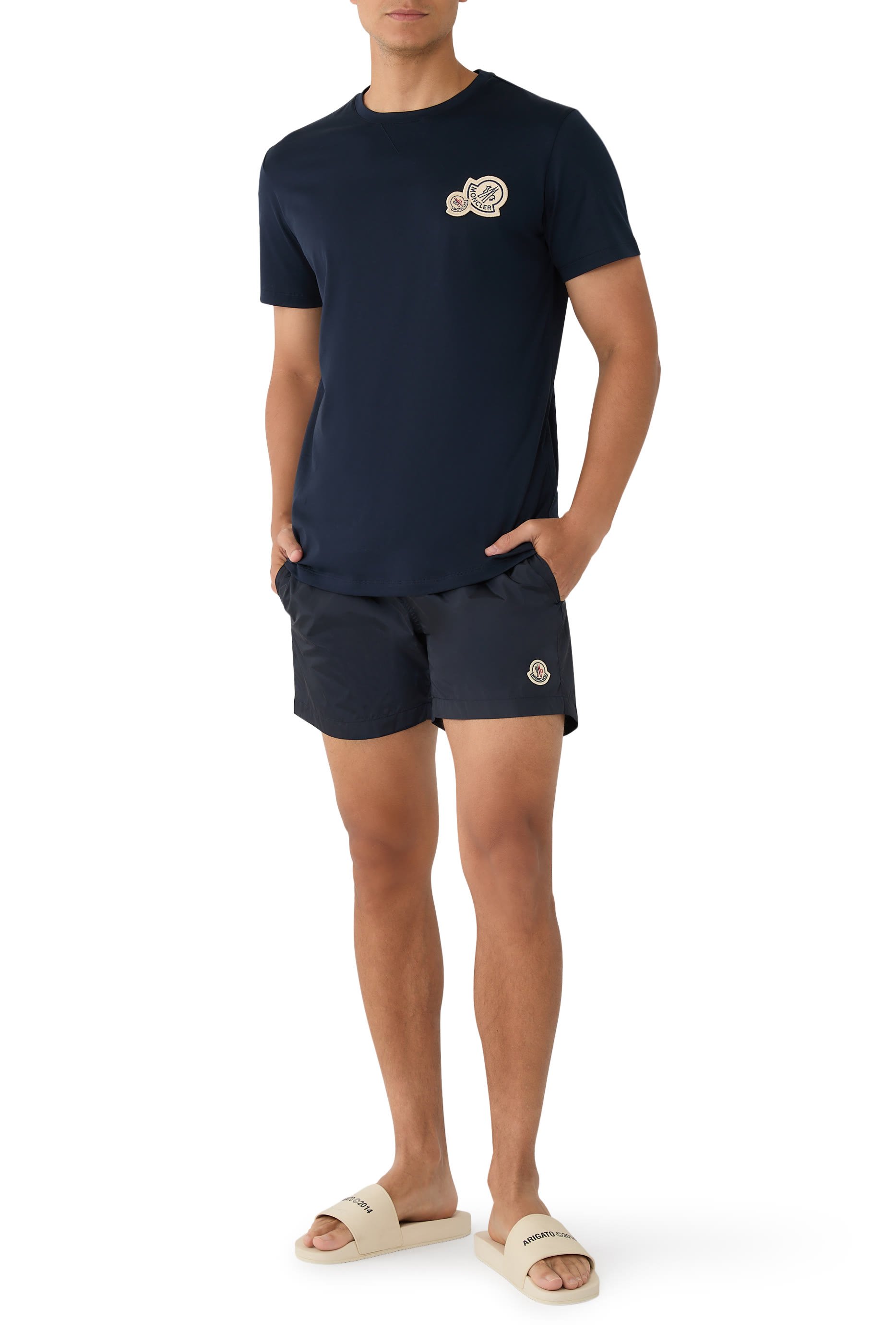 شورت سباحة برقعة شعار الماركة