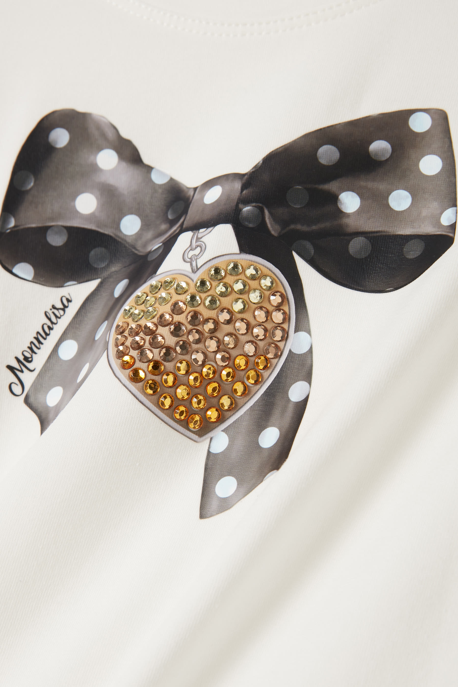 تيشيرت قطني بفيونكة ديامانتي للأطفال