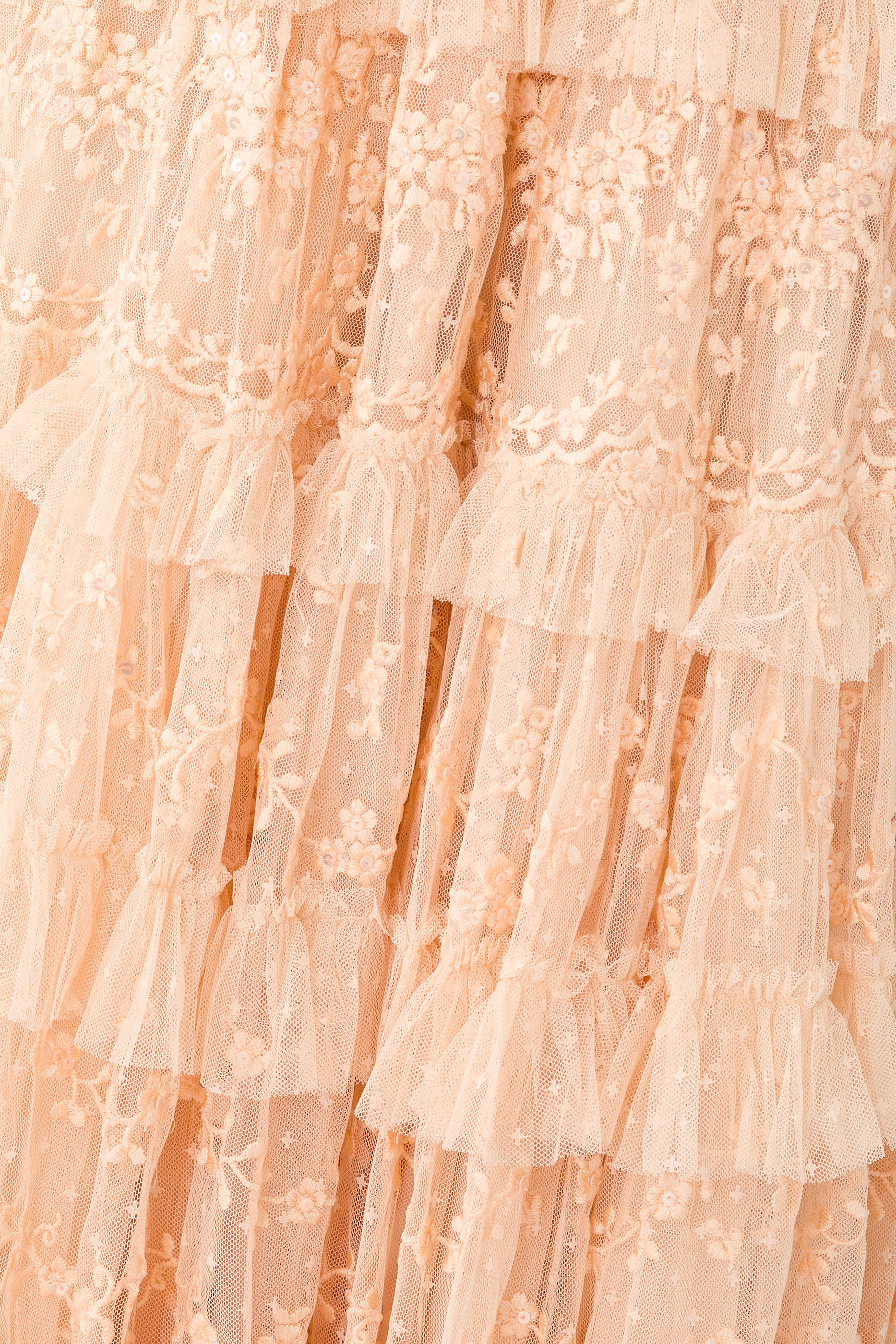 فستان سهرة بلوسوم بطول الكاحل دانتيل