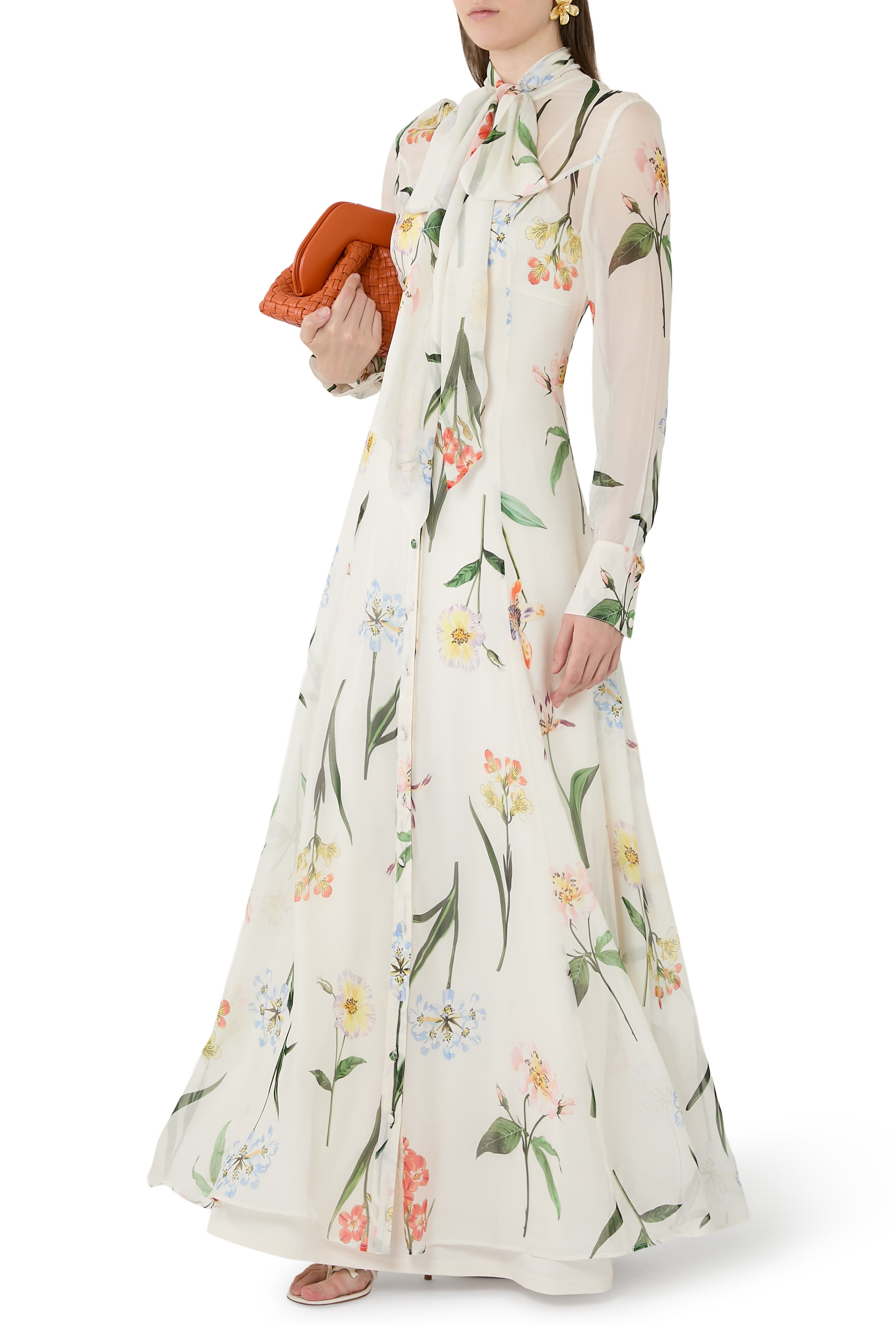 فستان ليليث طويل بربطة عنق