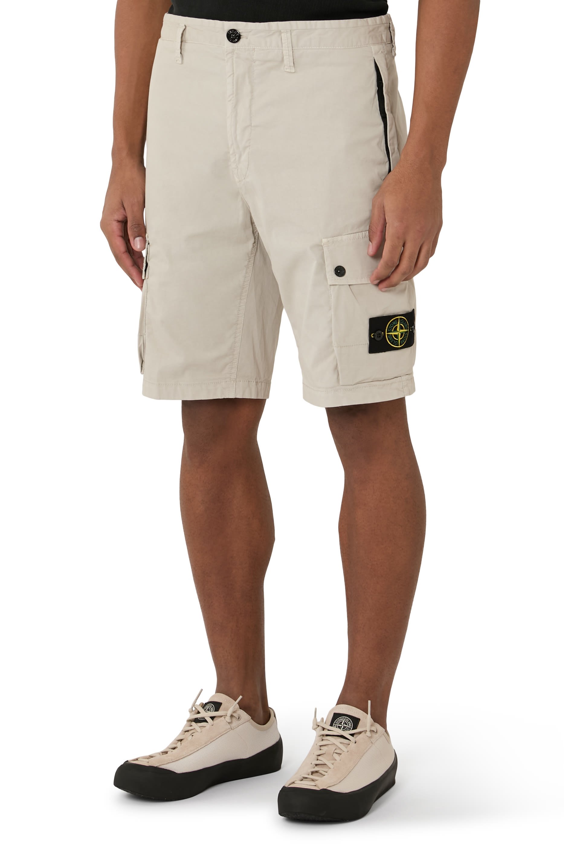 Cargo Bermuda Shorts with Zip Pockets