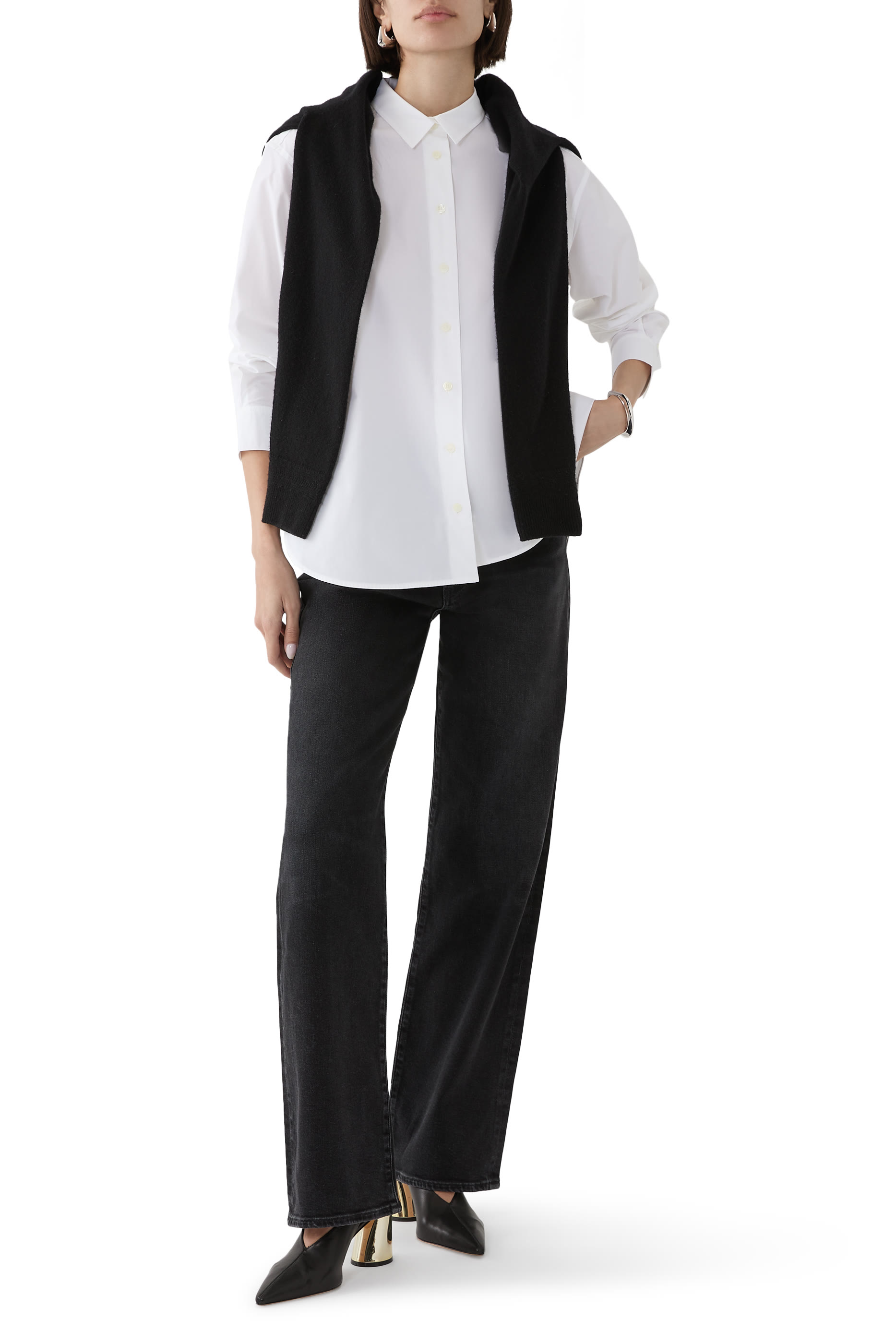 قميص بشعار الماركة قطن