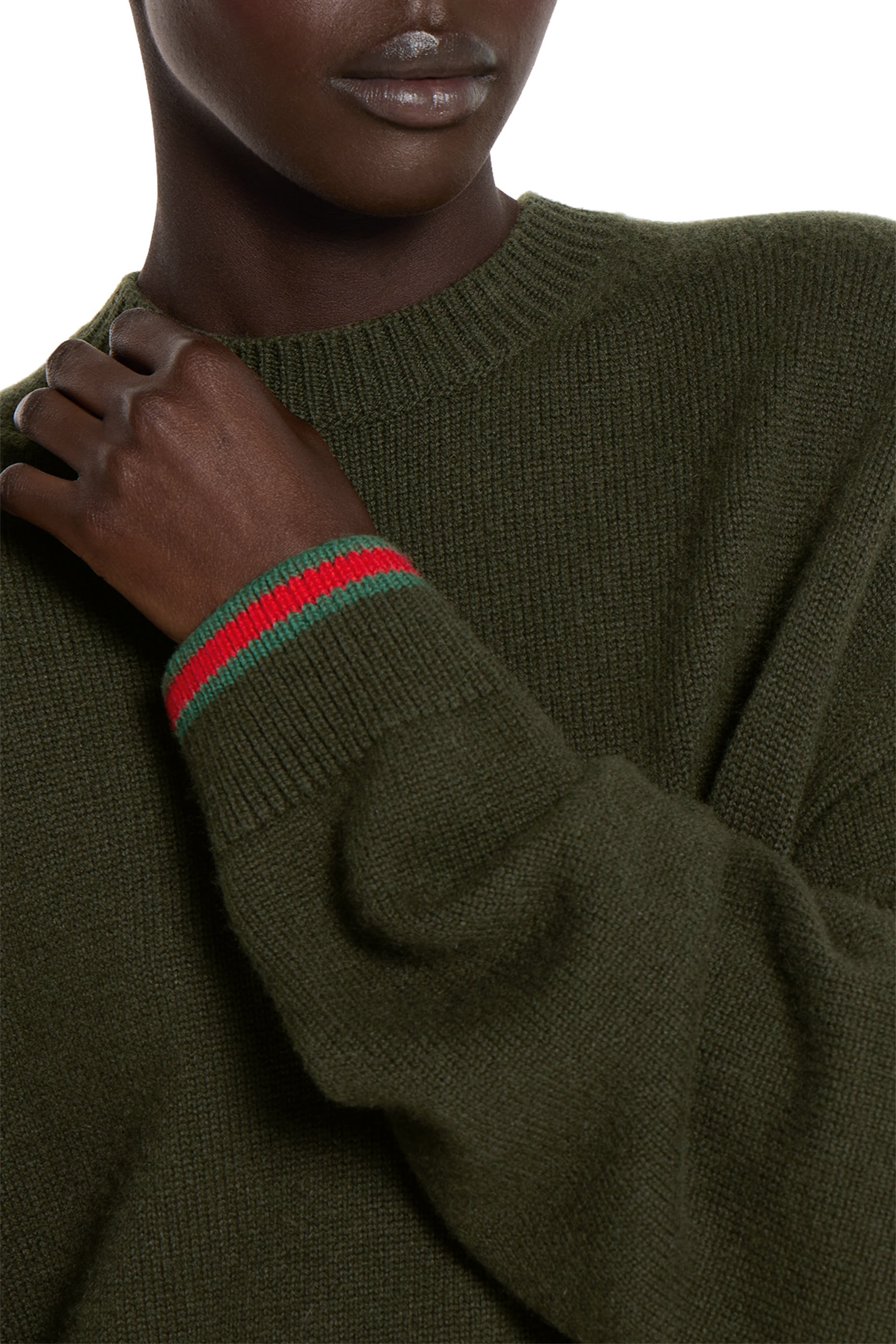 كنزة بشريط ويب صوف كشمير