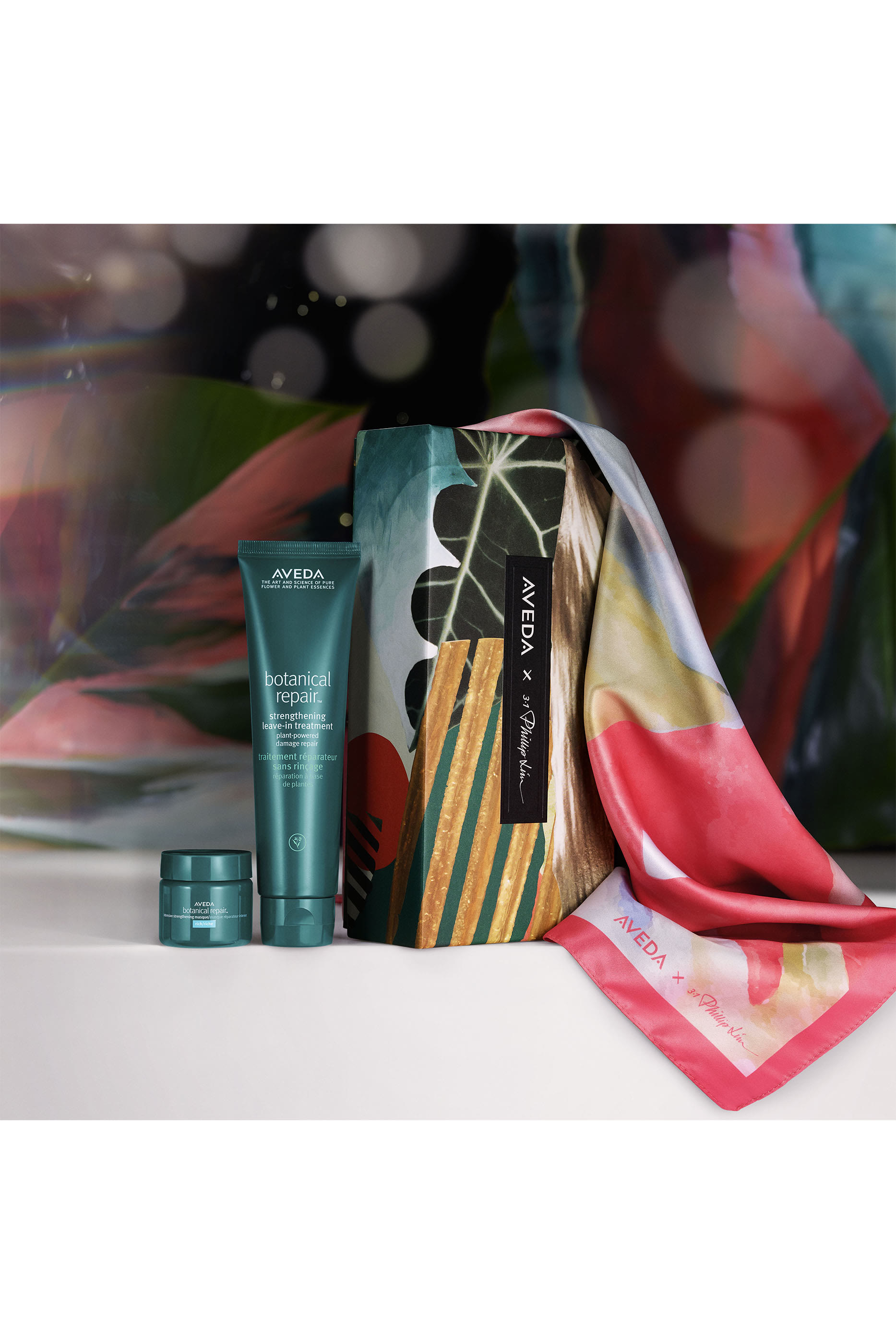 مجموعة ثنائية علاجية بوتانيكال ريبير لتقوية الشعر مع وشاح للشعر، 3 قطع