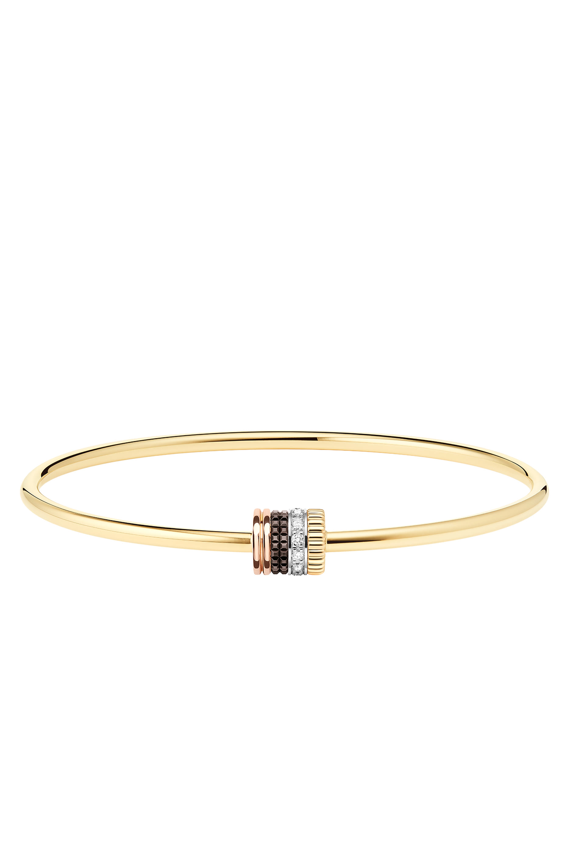 سوار كاتر كلاسيك مرصع بالماس ذهب مختلط عيار 18