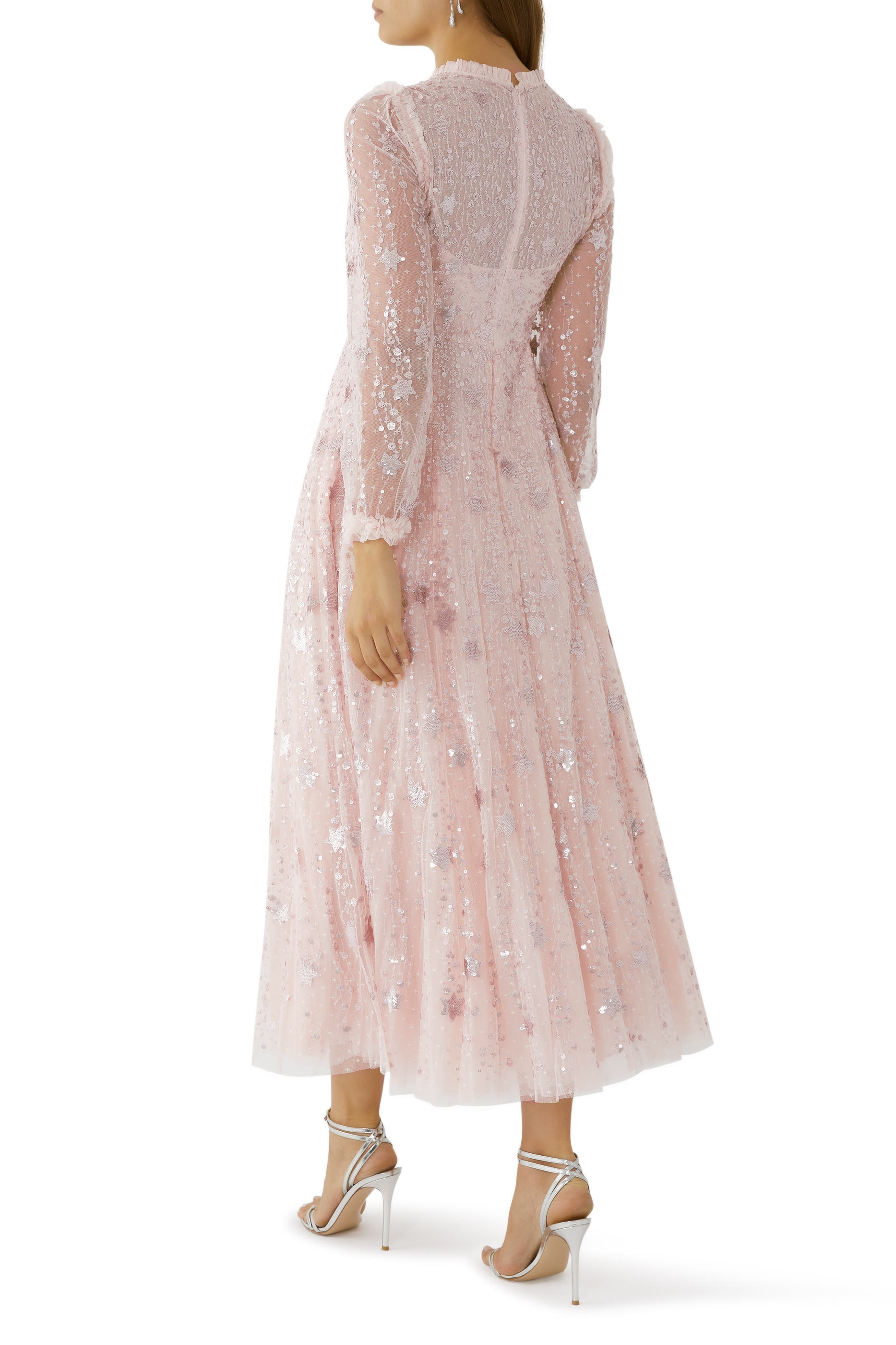 فستان سهرة شوتينغ ستار بأكمام طويلة بطول الكاحل