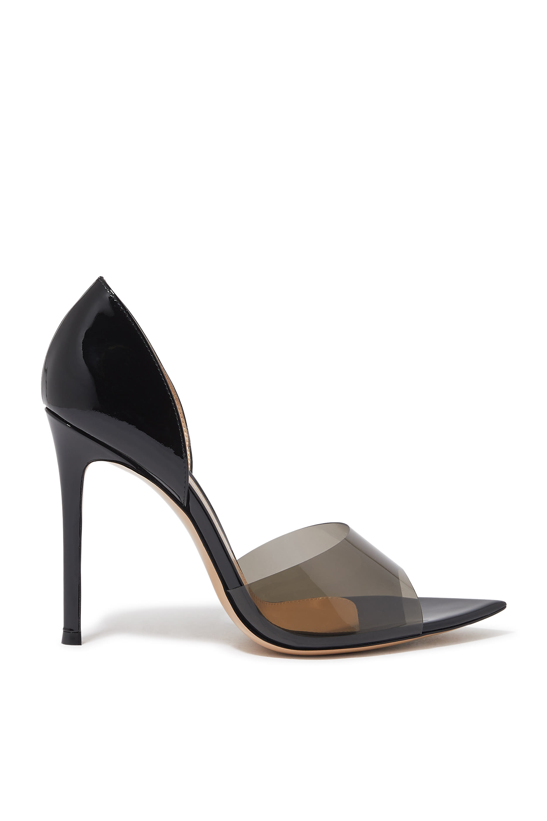 حذاء كلاسيك بري 105 بأجزاء شفافة بمقدمة مفتوحة