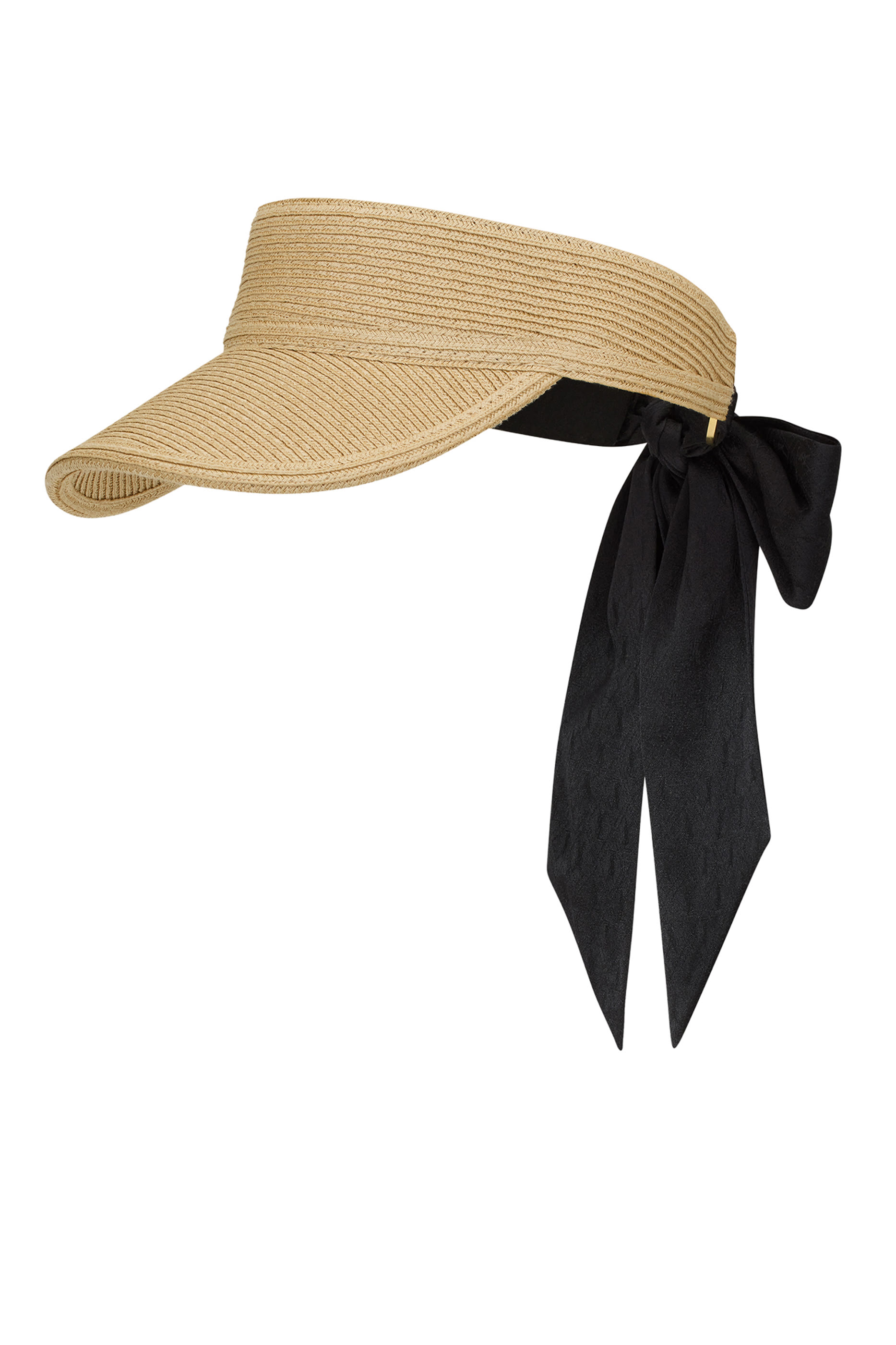 كاب مفتوح مزين بشريط قش