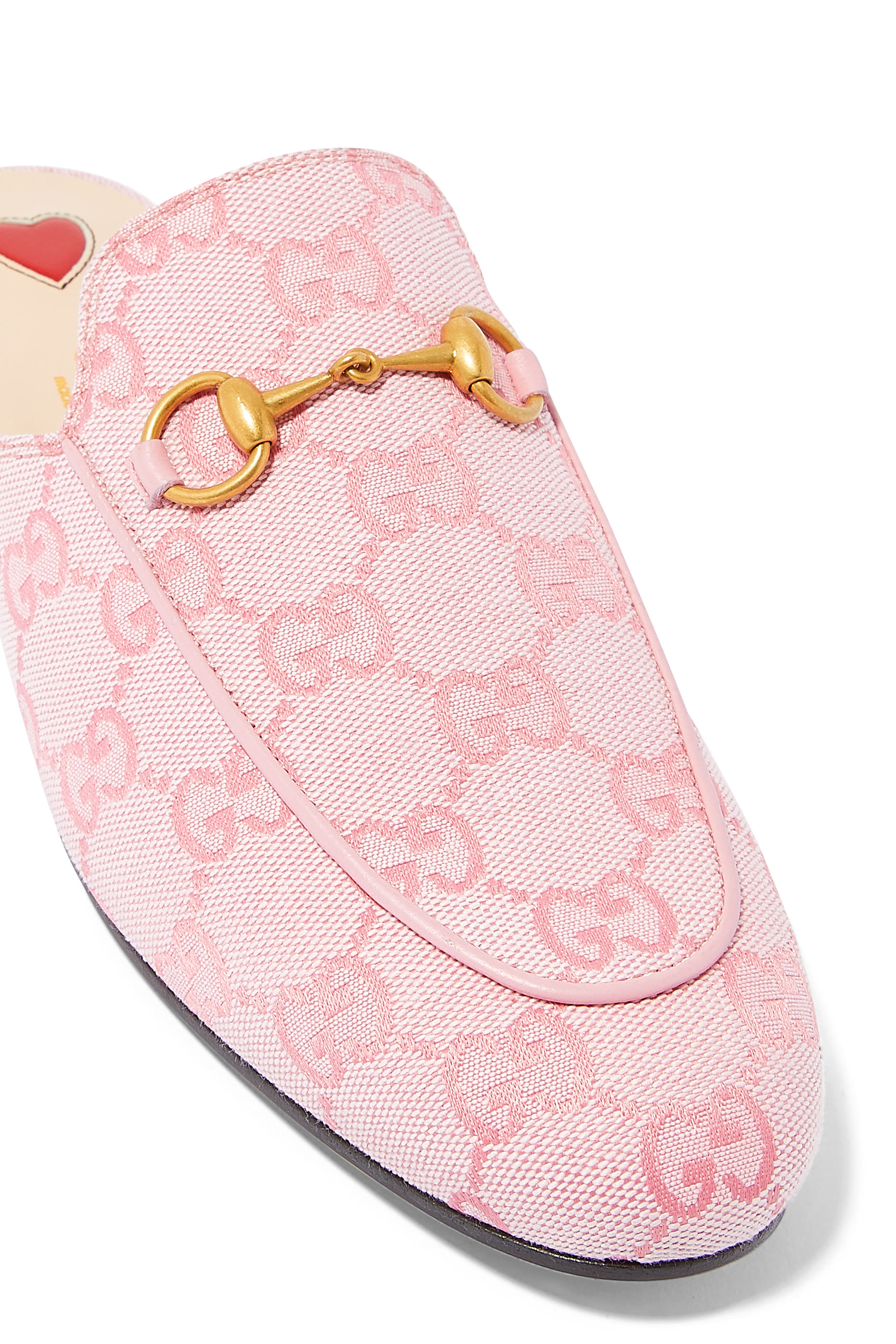 حذاء برينستاون مفتوح من الخلف قماش قنب بشعار GG