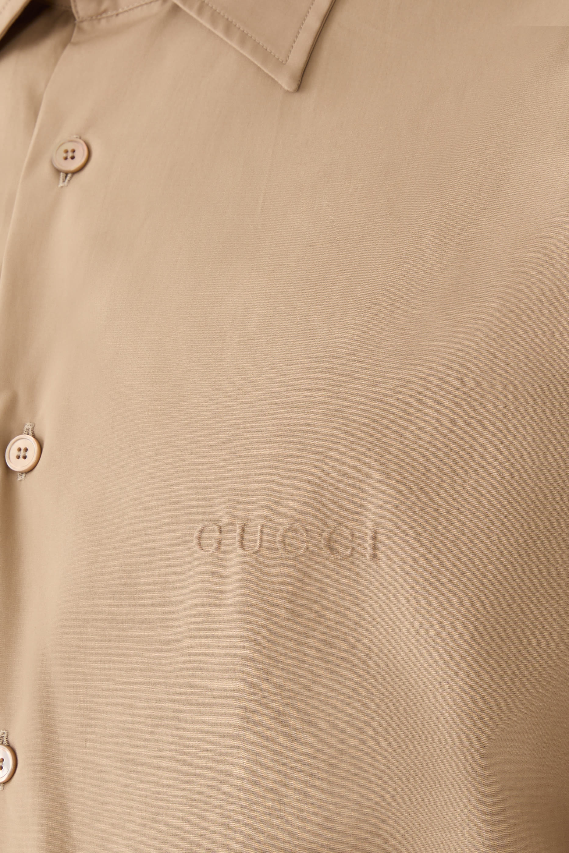 قميص بنقشة شعار الماركة قطن بوبلين