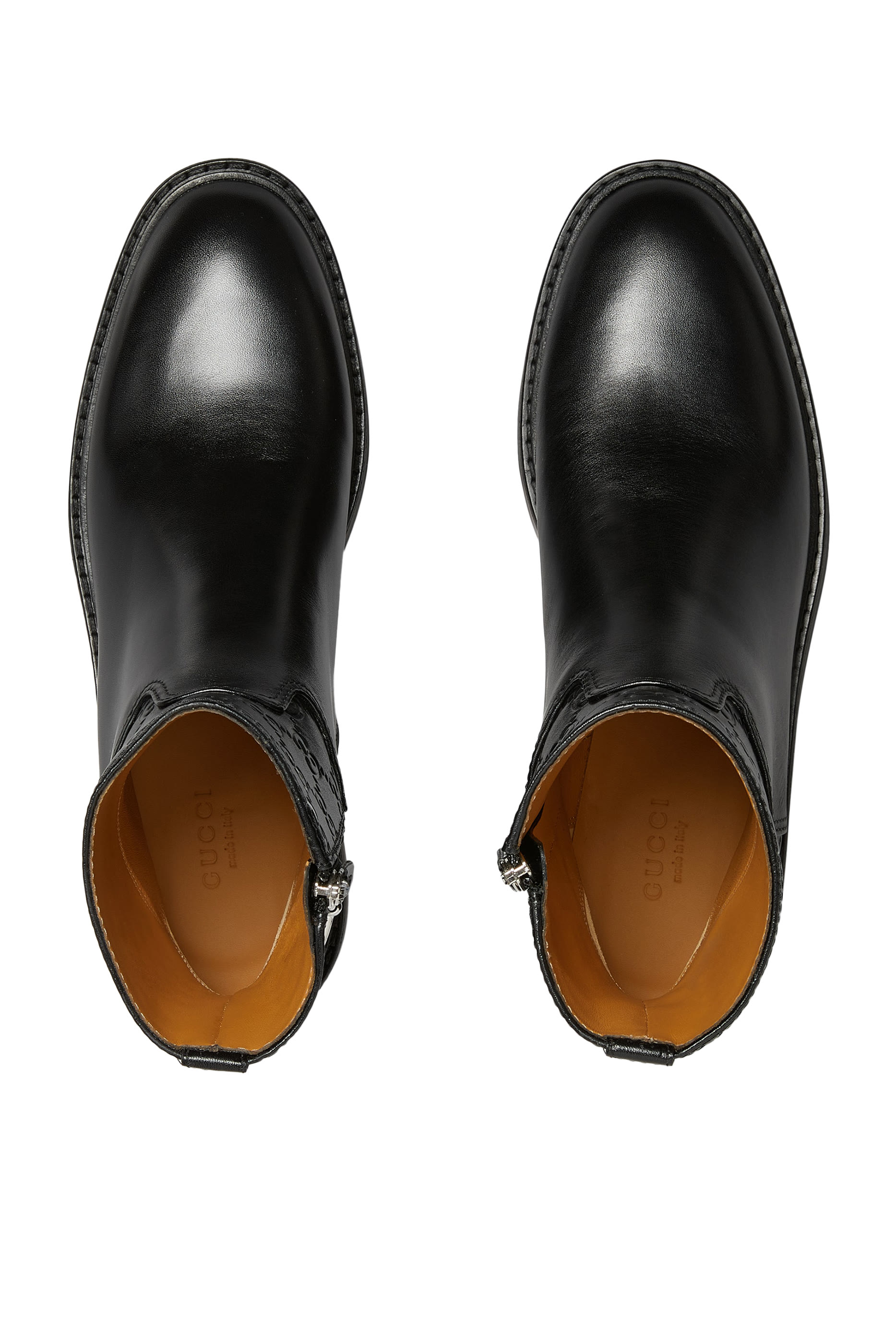 حذاء بوت بطول الكاحل بحلية لجام الحصان بتصميم رفيع