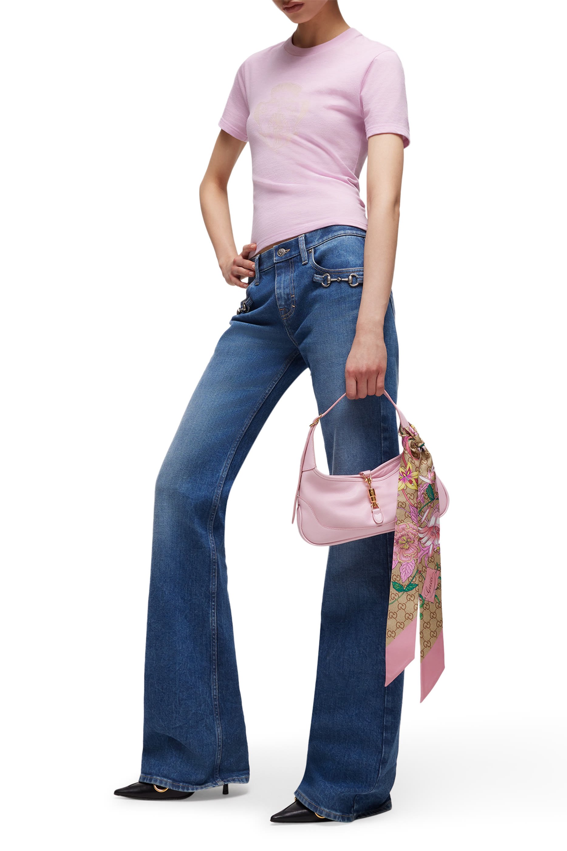 وشاح مزين بطبعات حرير