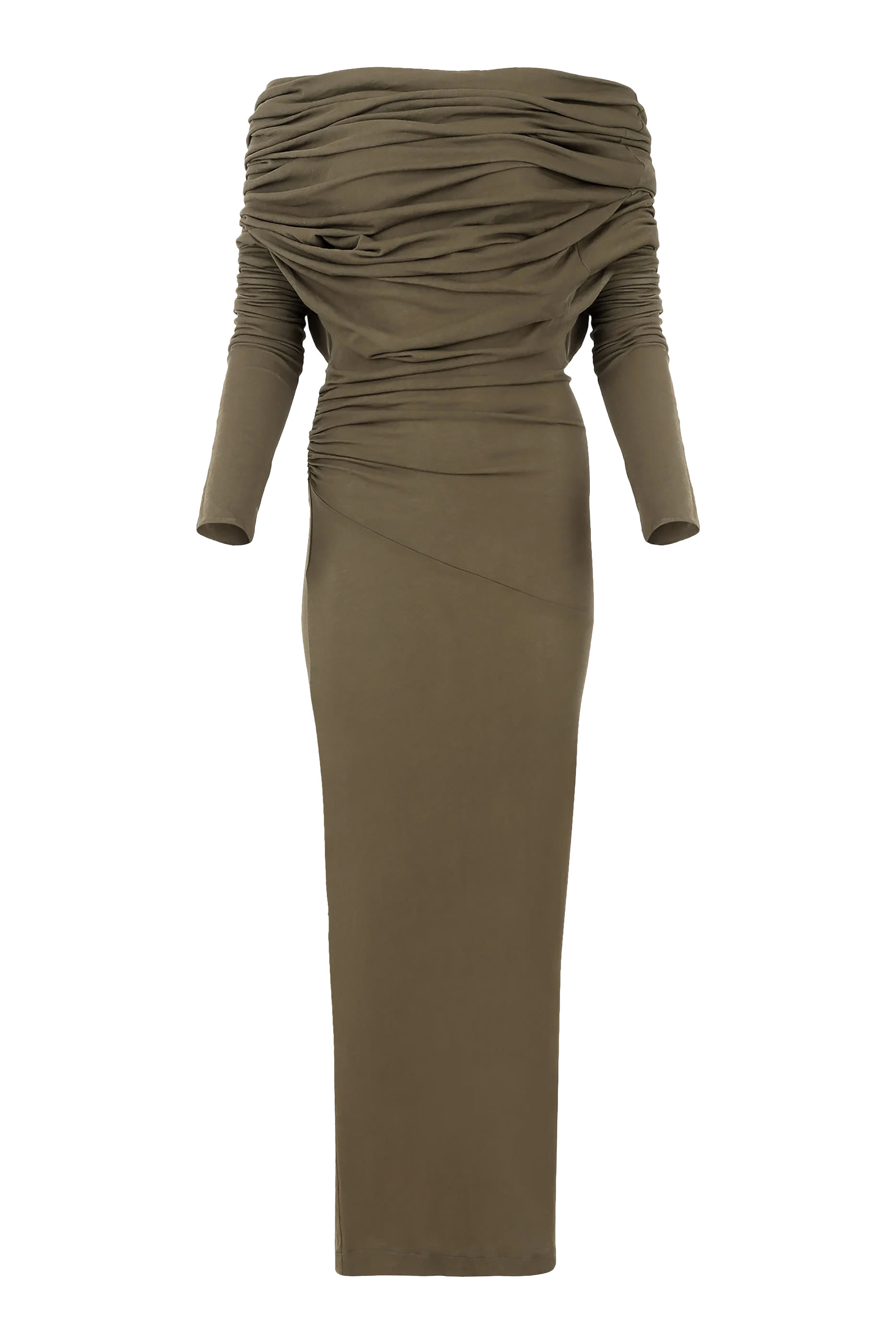 فستان بوند بأكتاف مكشوفة