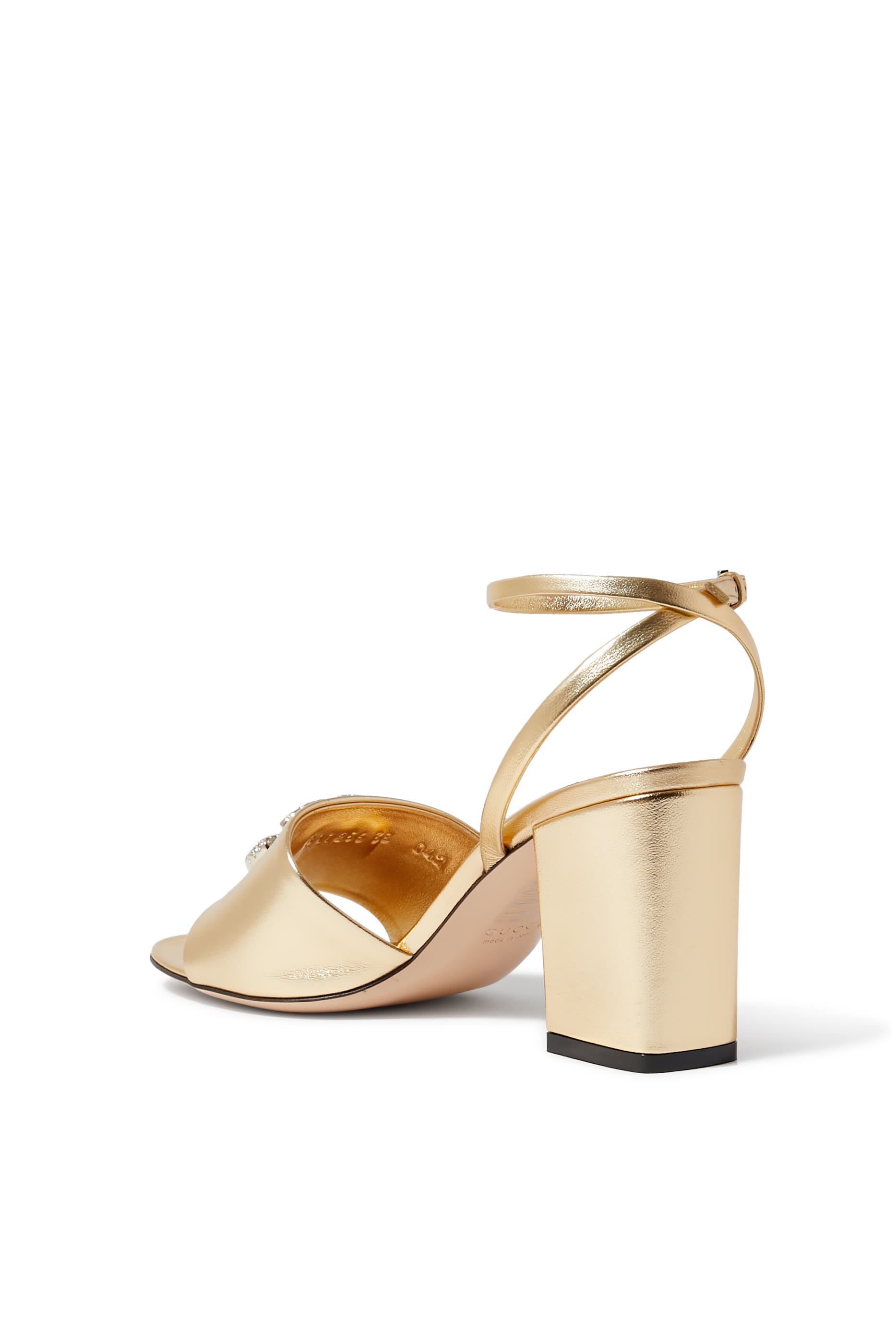 صندل 75 بشعار الماركة مرصع بكريستال