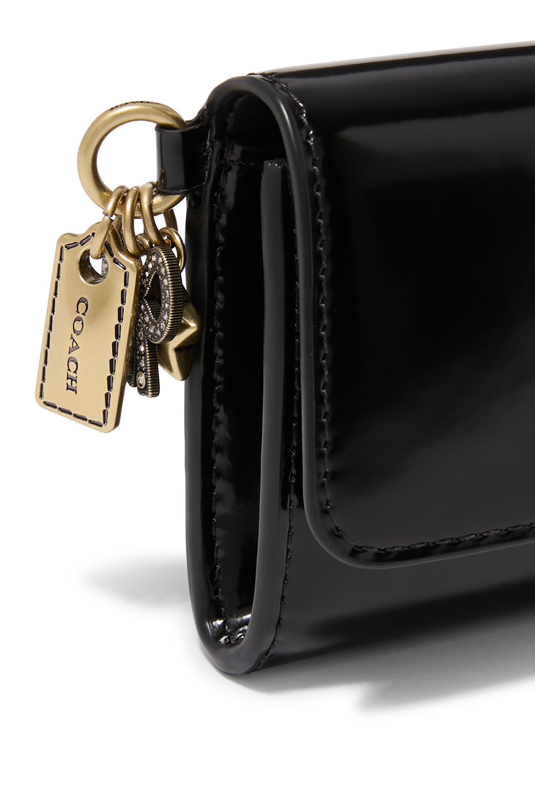 حافظة بطاقات اسنشال بنصف غطاء قلاب وشعار الماركة