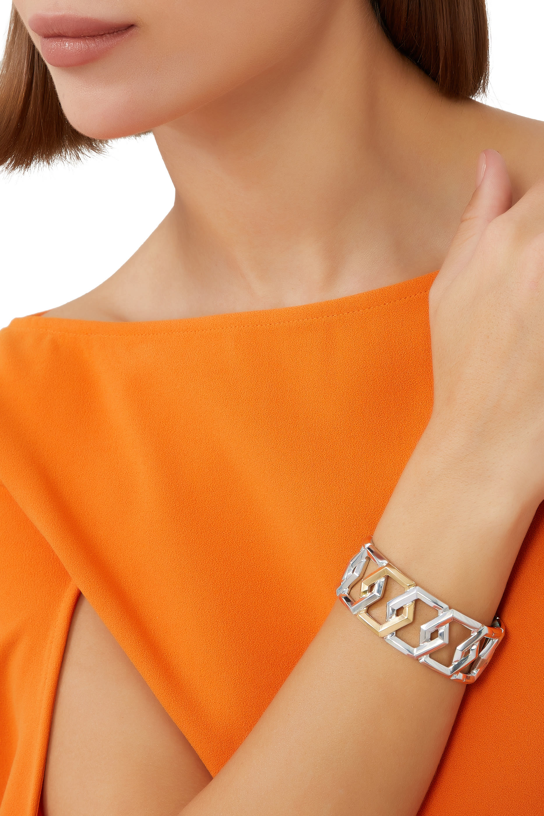 سوار كارلايل فضة إسترلينية وذهب أصفر عيار 18