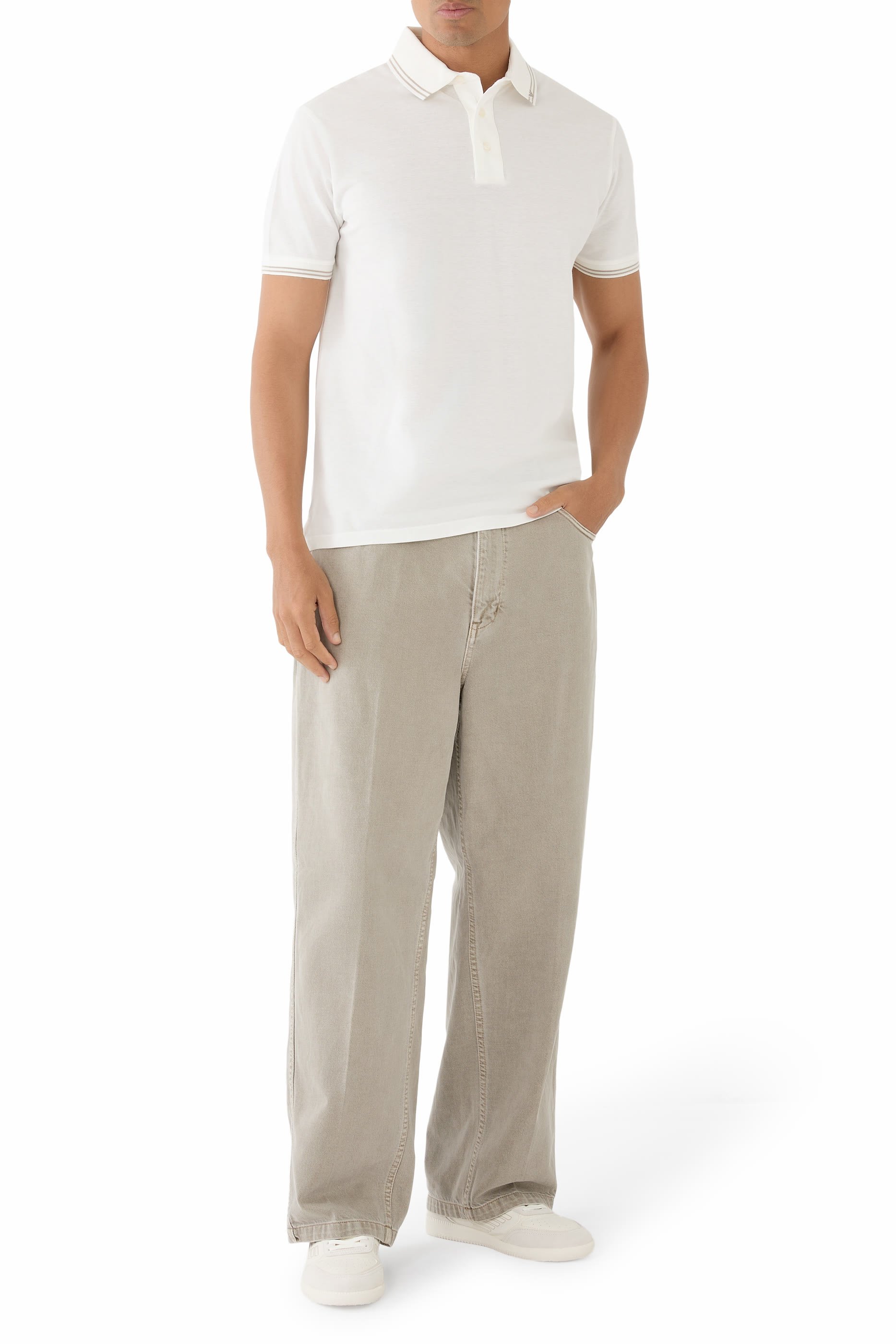 قميص بولو بشعار الماركة بحجم صغير جيرسيه