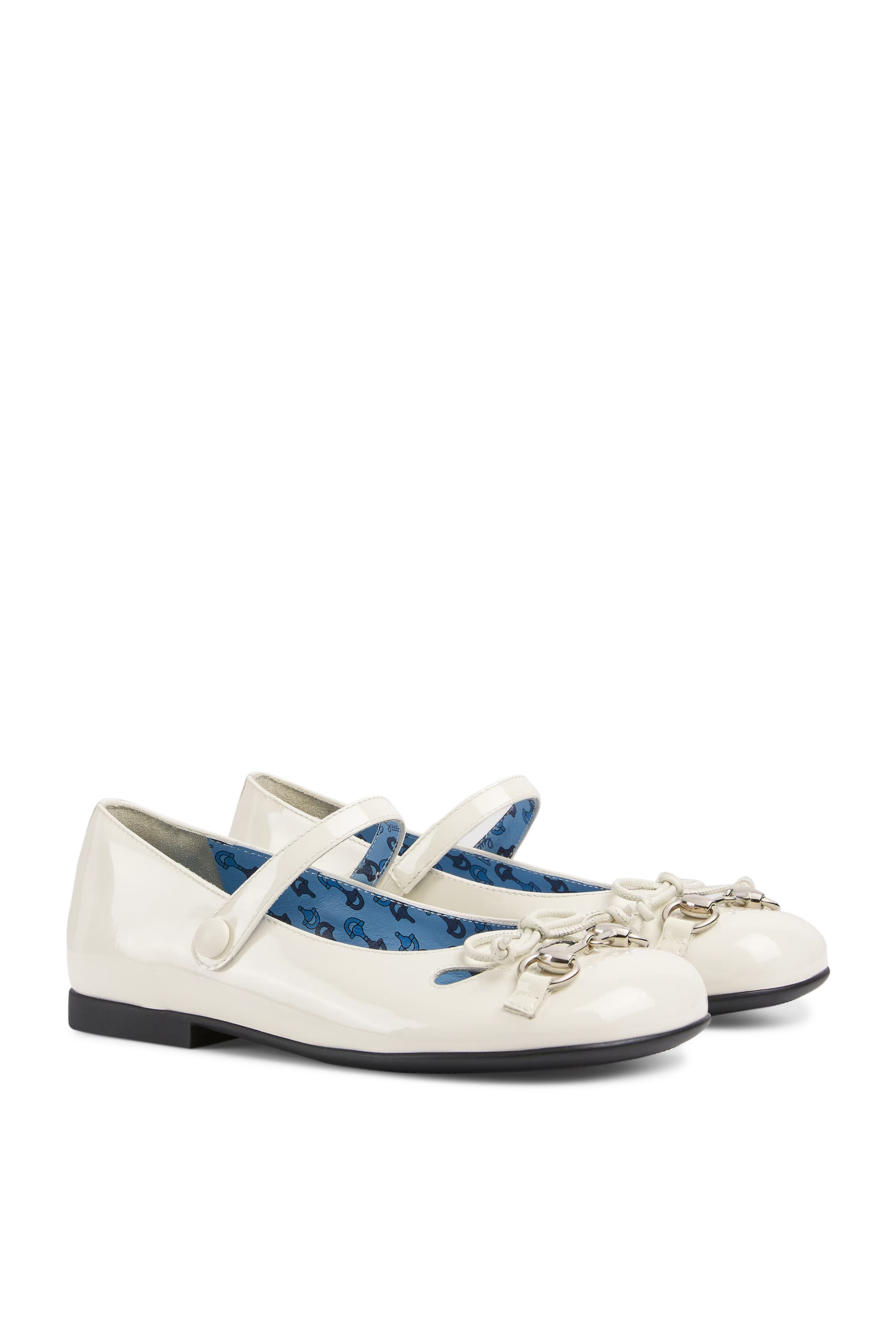 حذاء باليرينا بكعب مسطح بشعار الماركة للأطفال