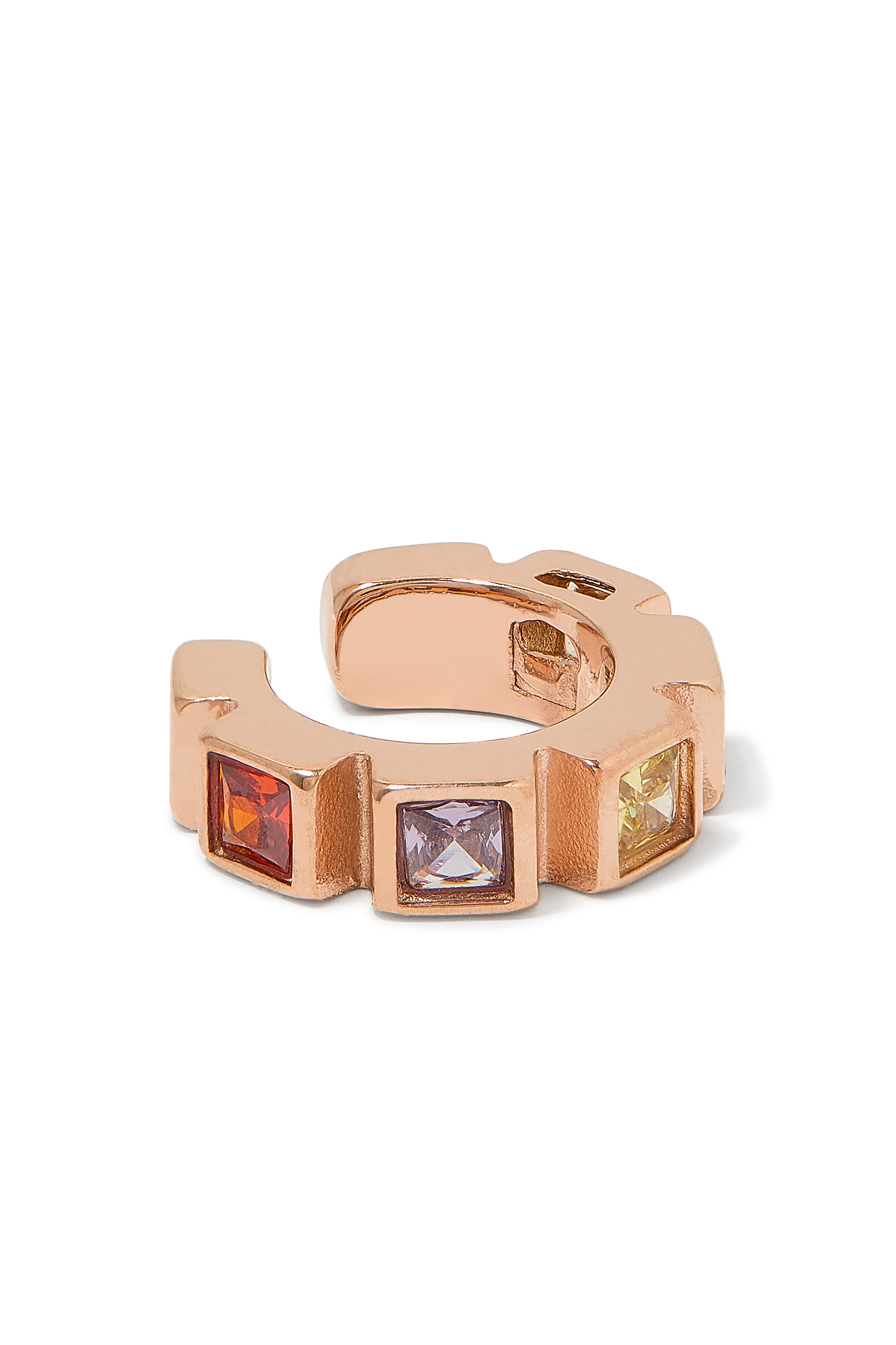 Loki Single Ear Cuff, Gold-Plated Stainless Steel & Zircon Rhinestones 