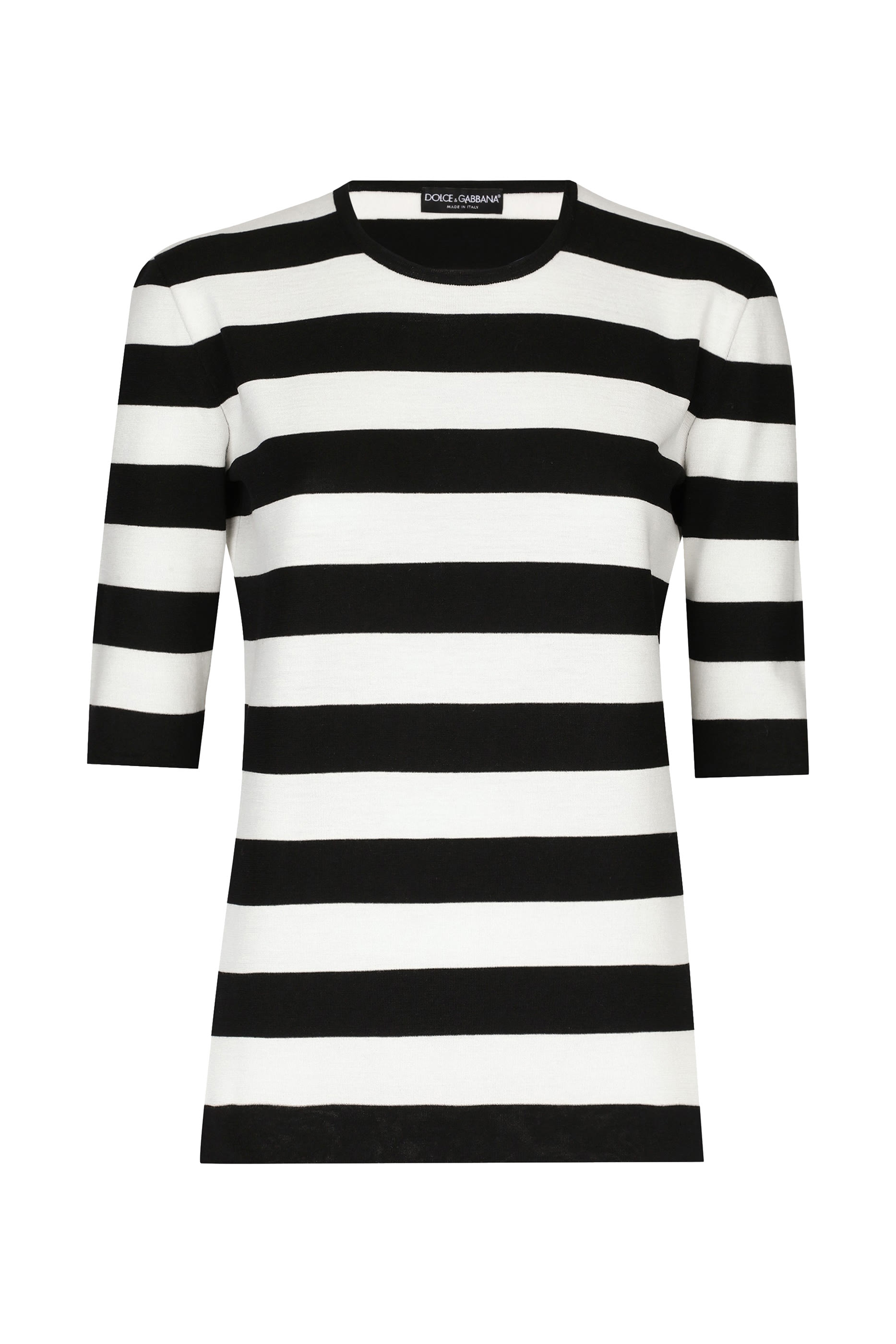 كنزة بنقشة مخططة صوف