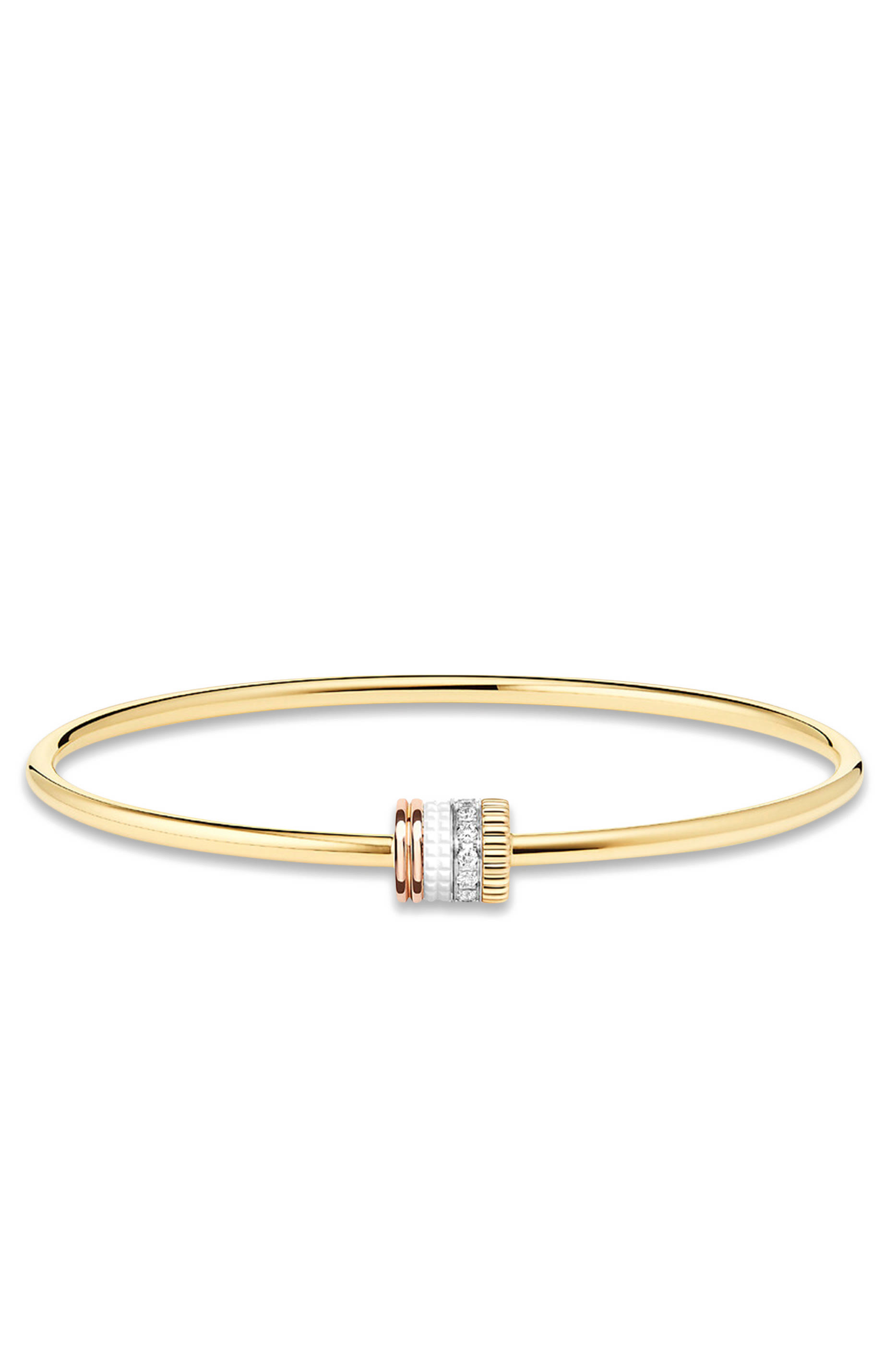 سوار كاتر إصدار وايت مرصع بالماس ذهب مختلط عيار 18