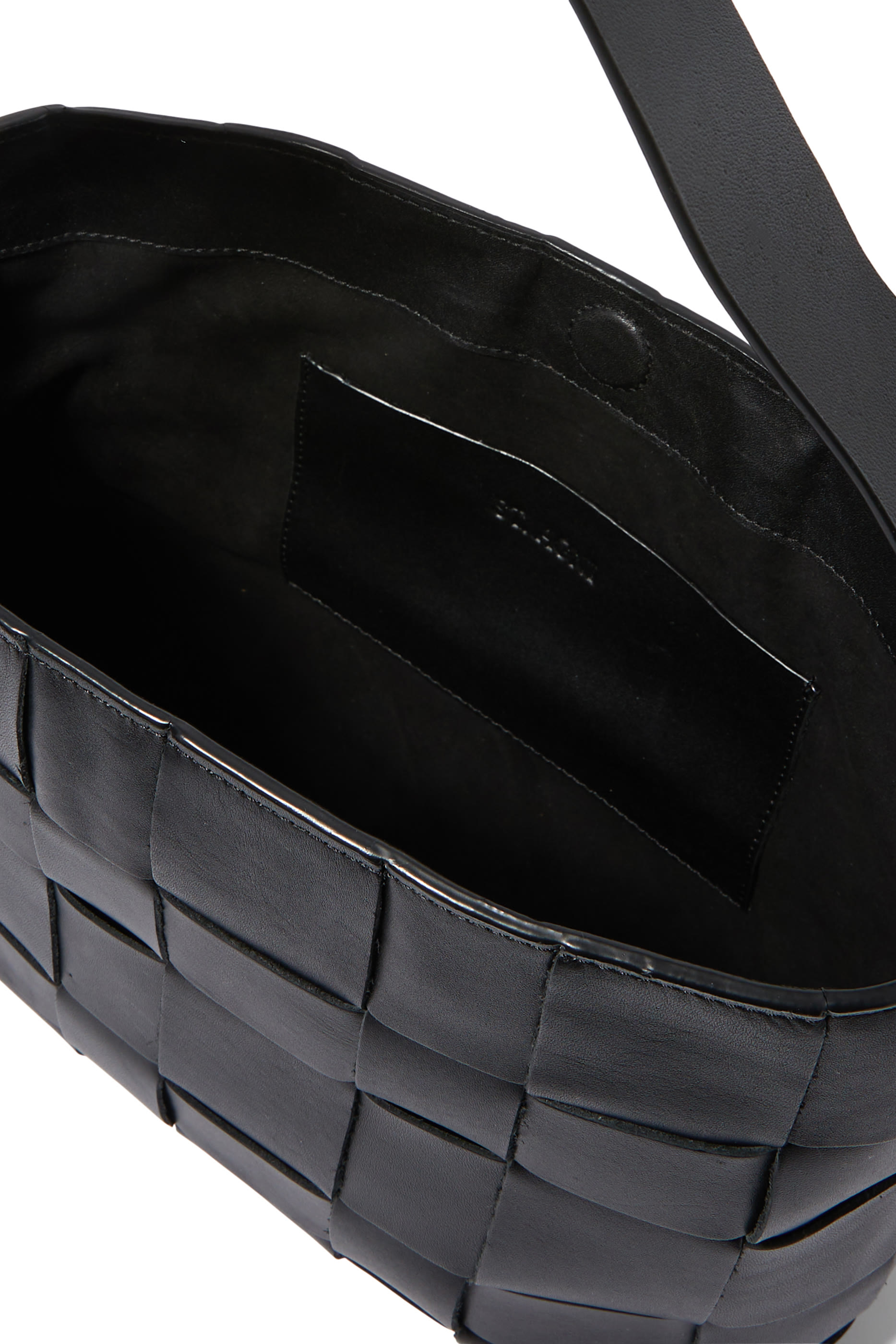 حقيبة يد صغيرة جلد منسوج