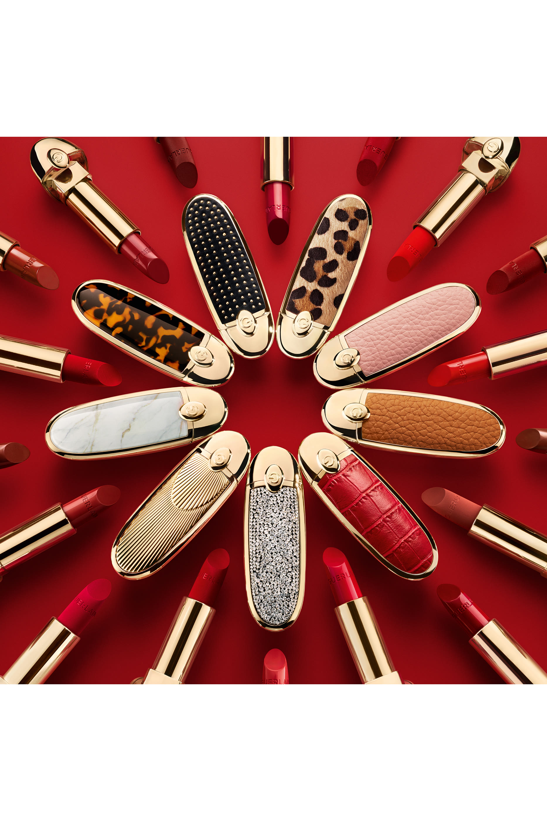 عبوة أحمر شفاه روج جي بنقشة ريش طائر العنقاء