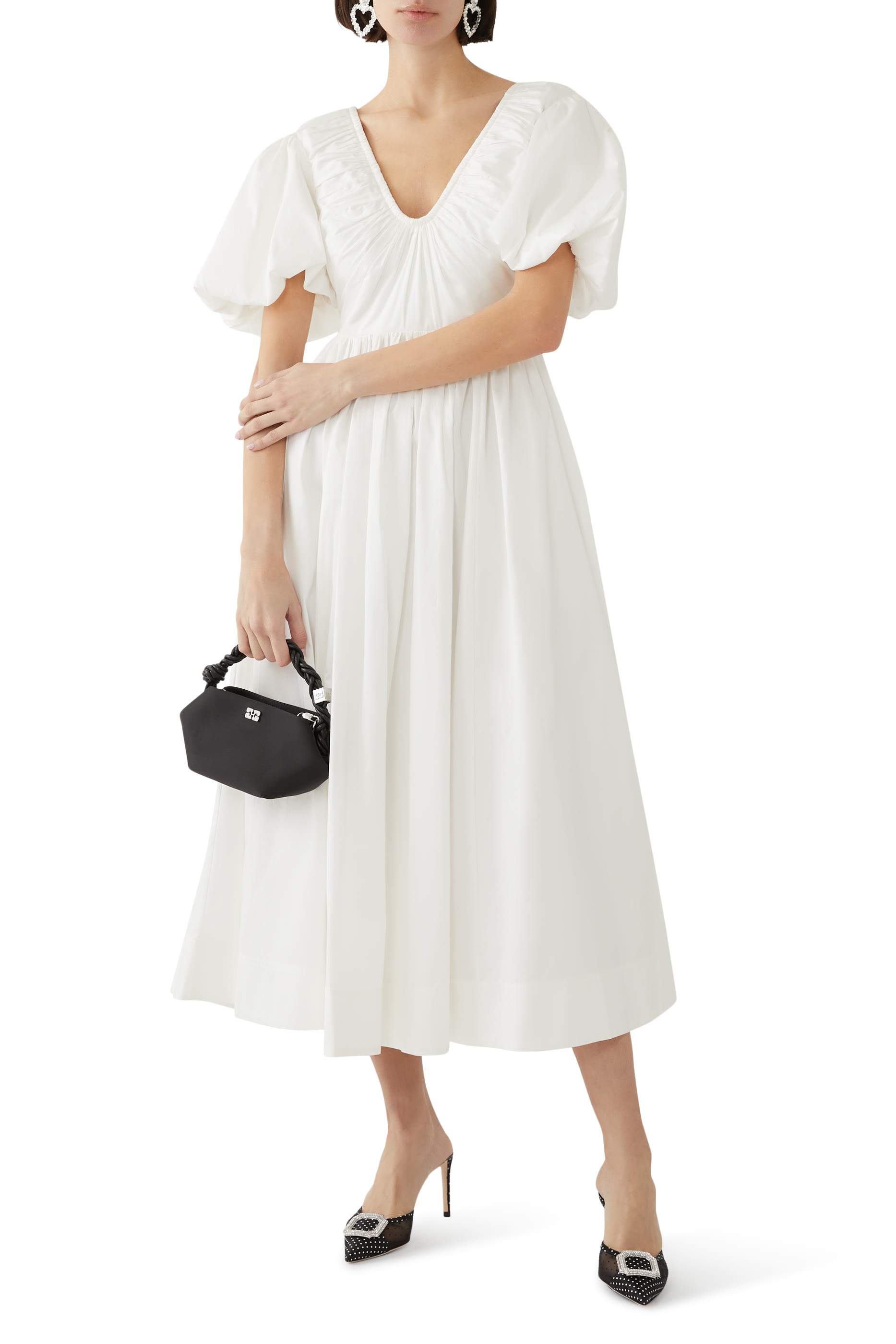 فستان إسميري متوسط الطول