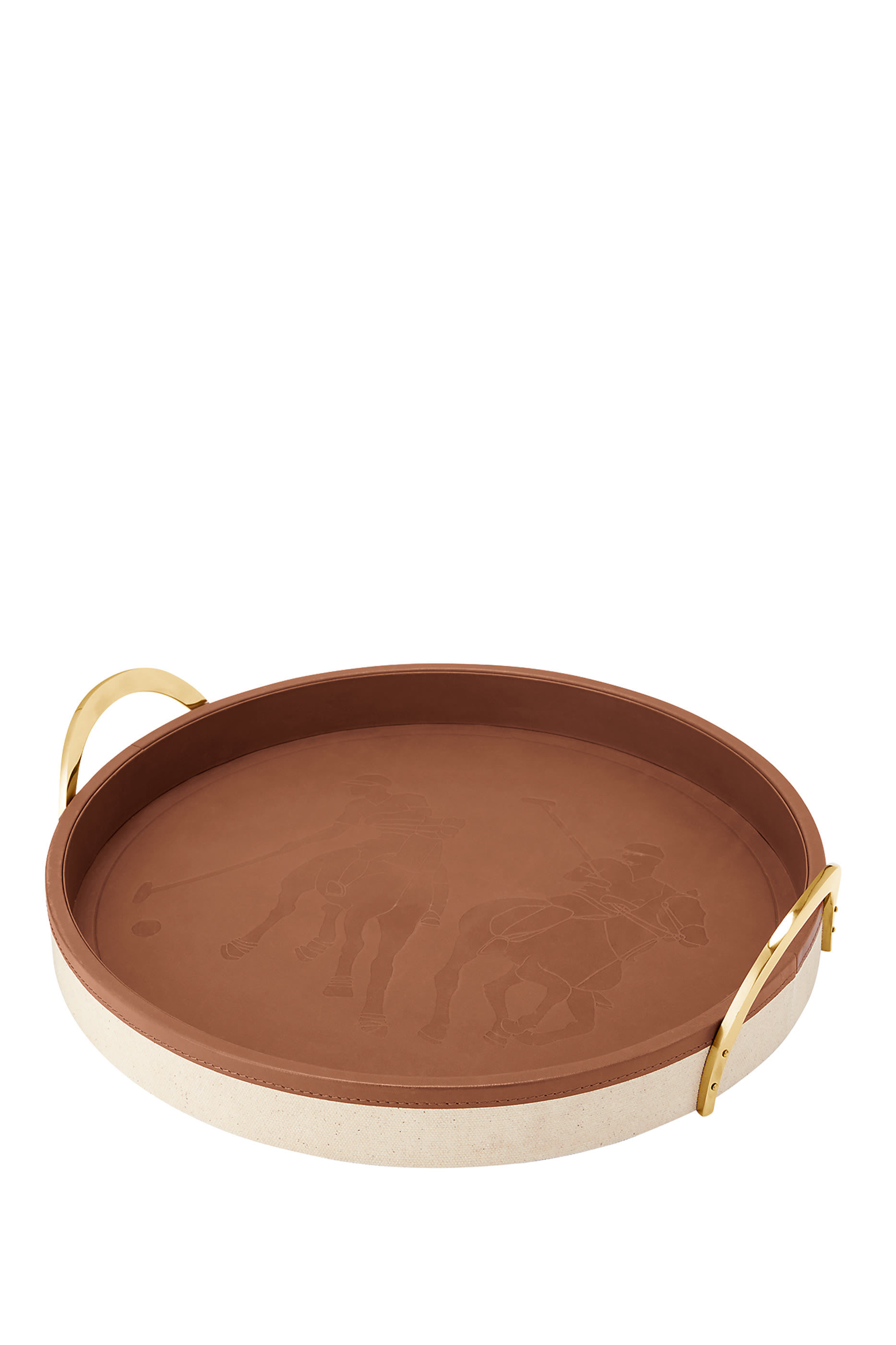 صينية جاريت قماش قنب وجلد